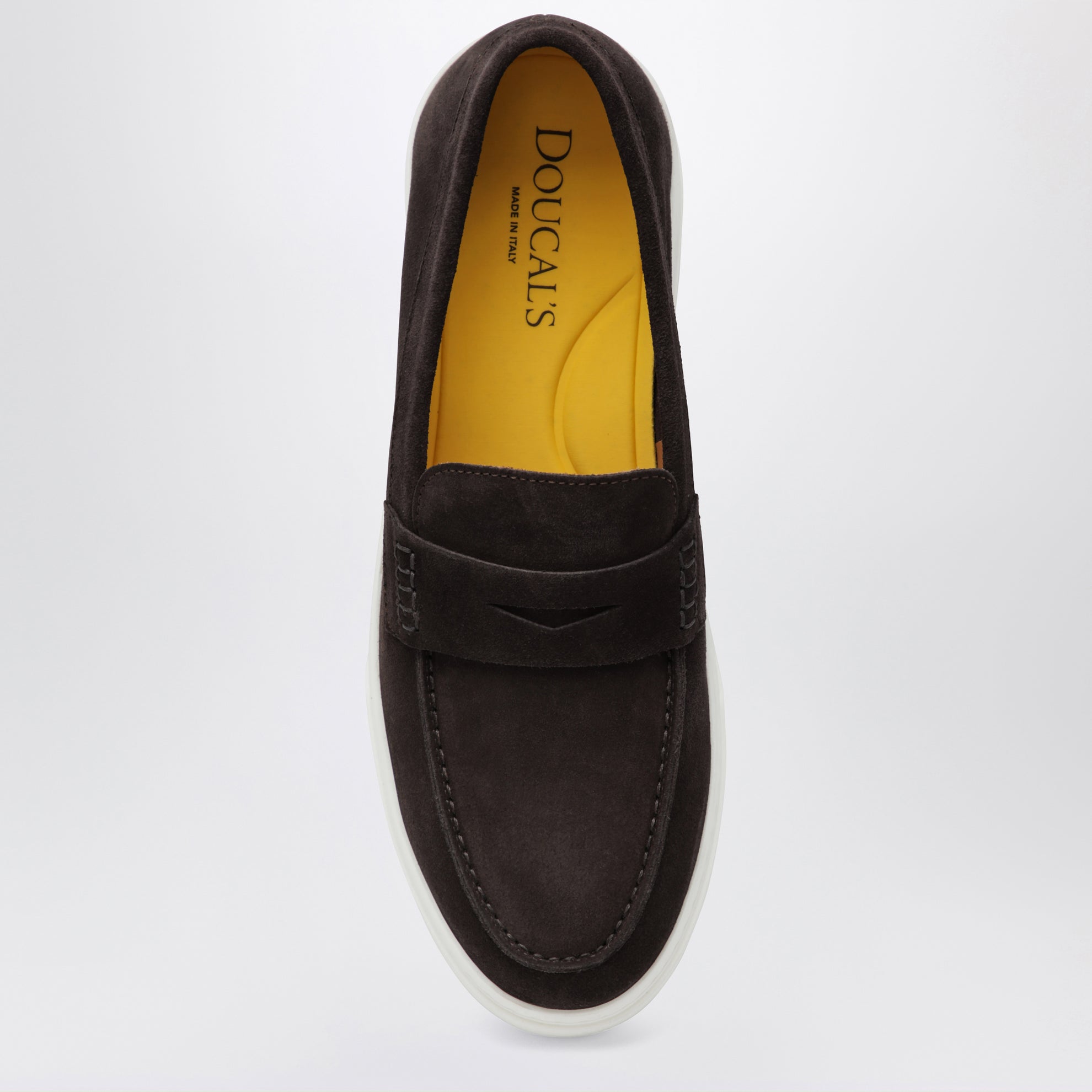 Brown Suede Penny Loafers