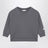 Grey cotton blend crew-neck sweatshirt
