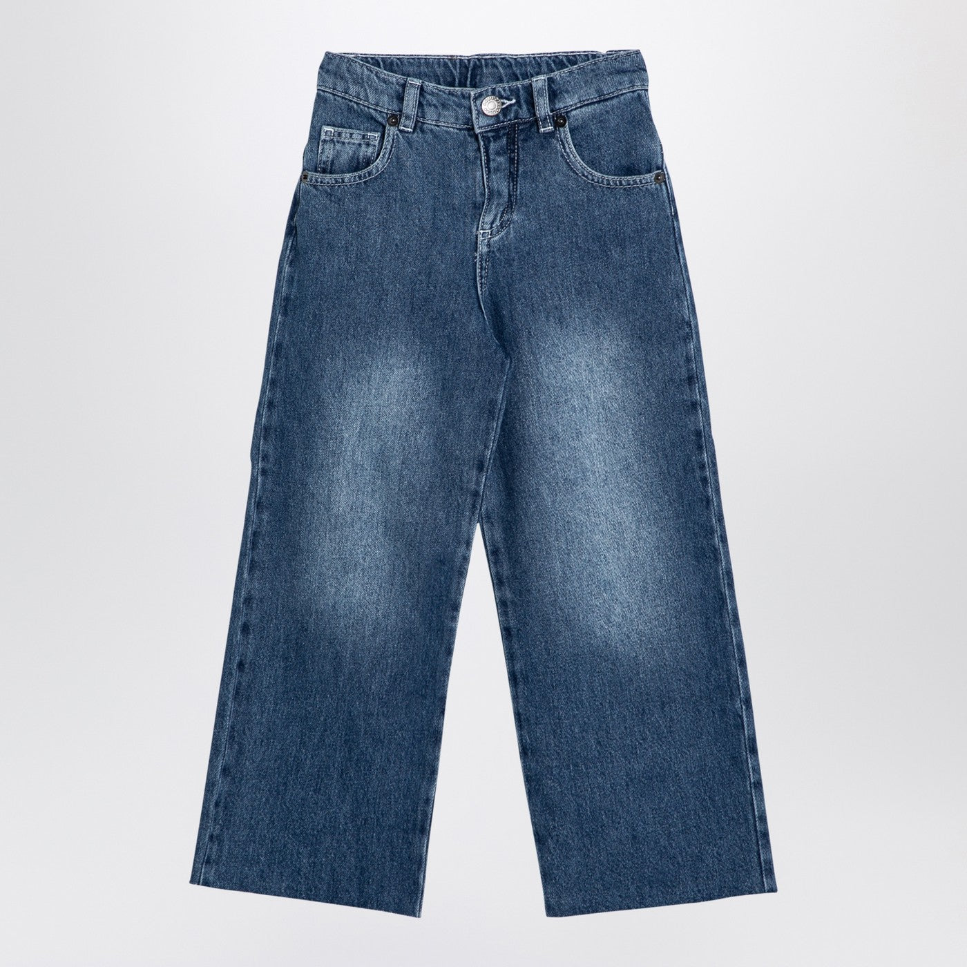 Blue washed denim jeans