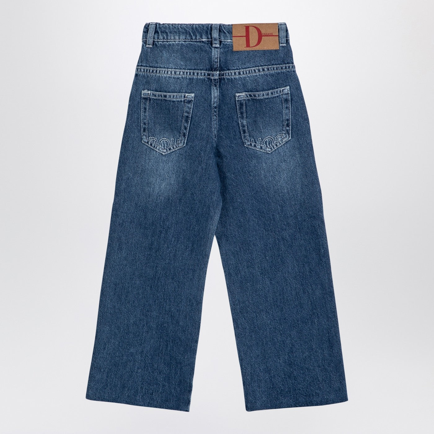 Blue washed denim jeans