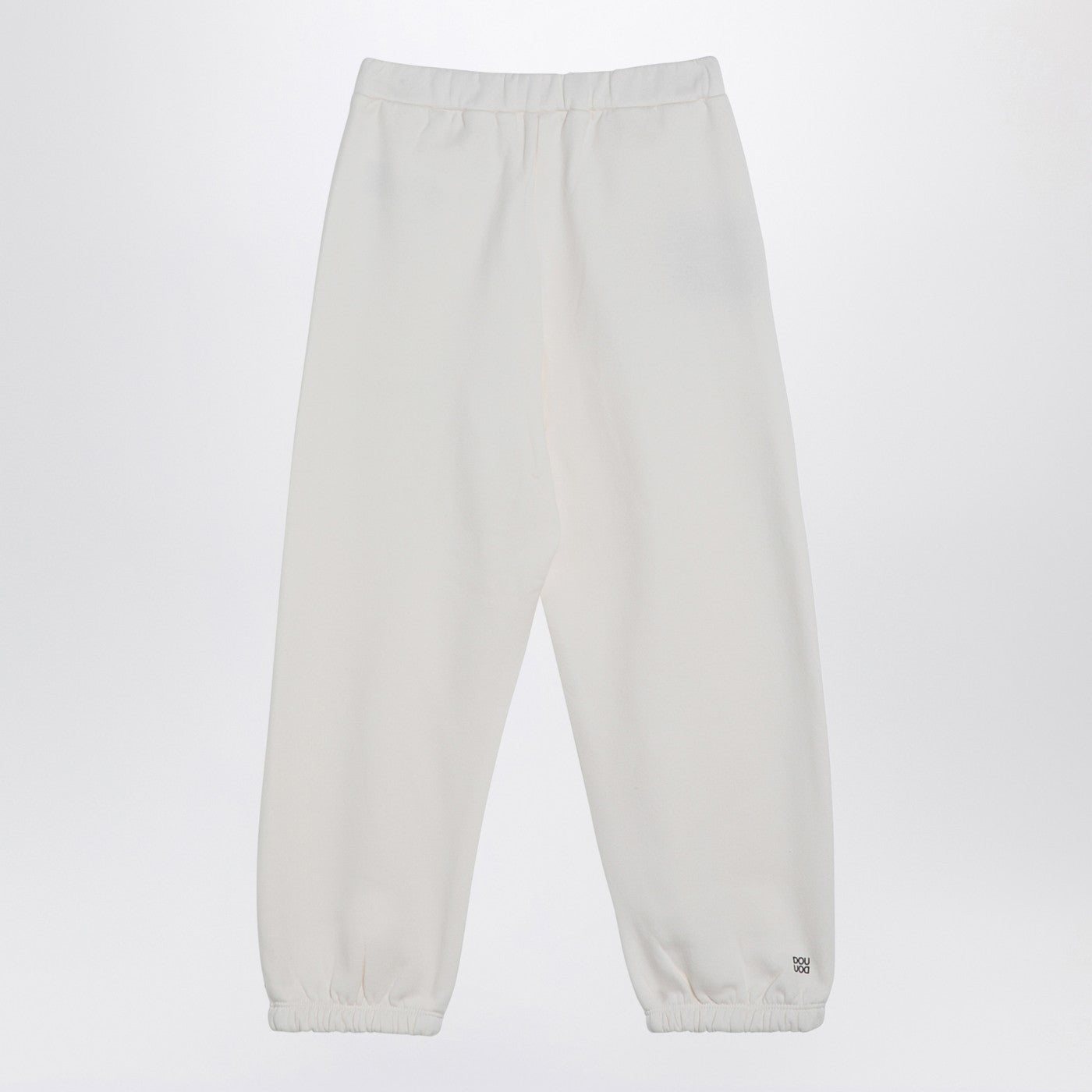 Pantalone jogging avorio in misto cotone