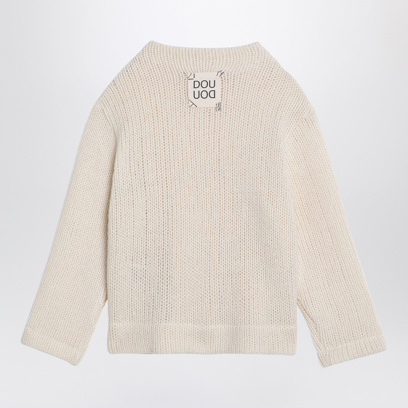 Pull ivoire en laine mélangée