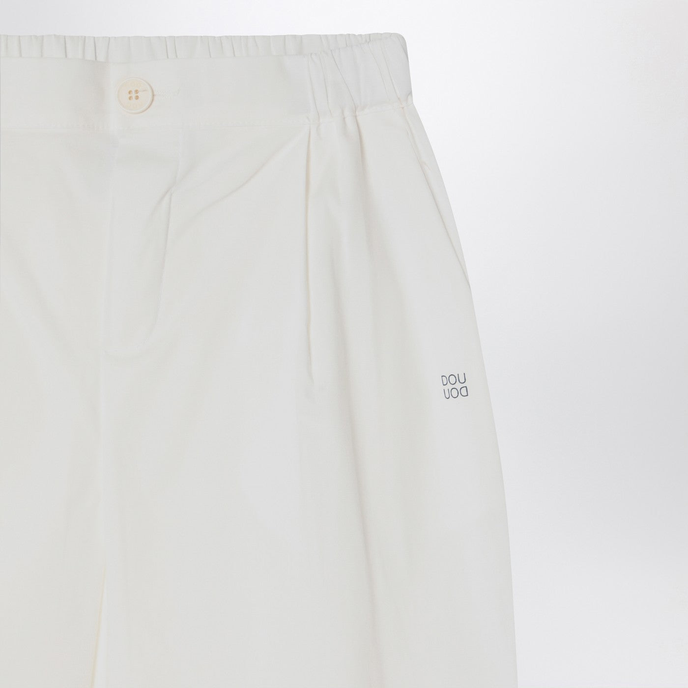 Elfenbeinfarbene Baumwollhose