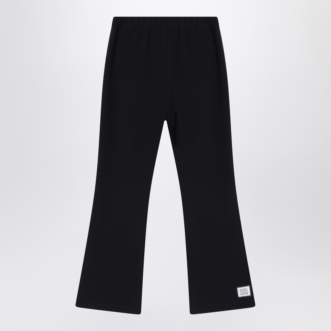 Schwarze Hose mit Logo-Patch