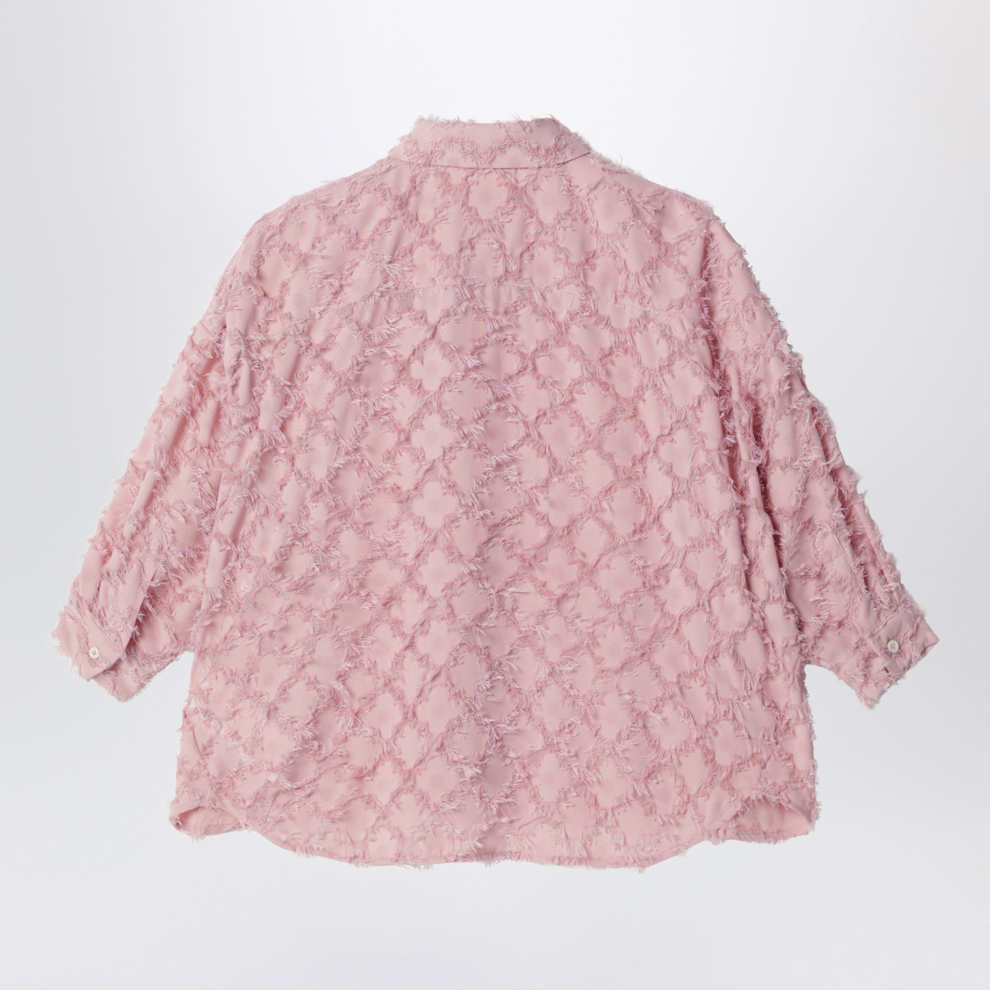 Pink Shirt With Fringe Pattern