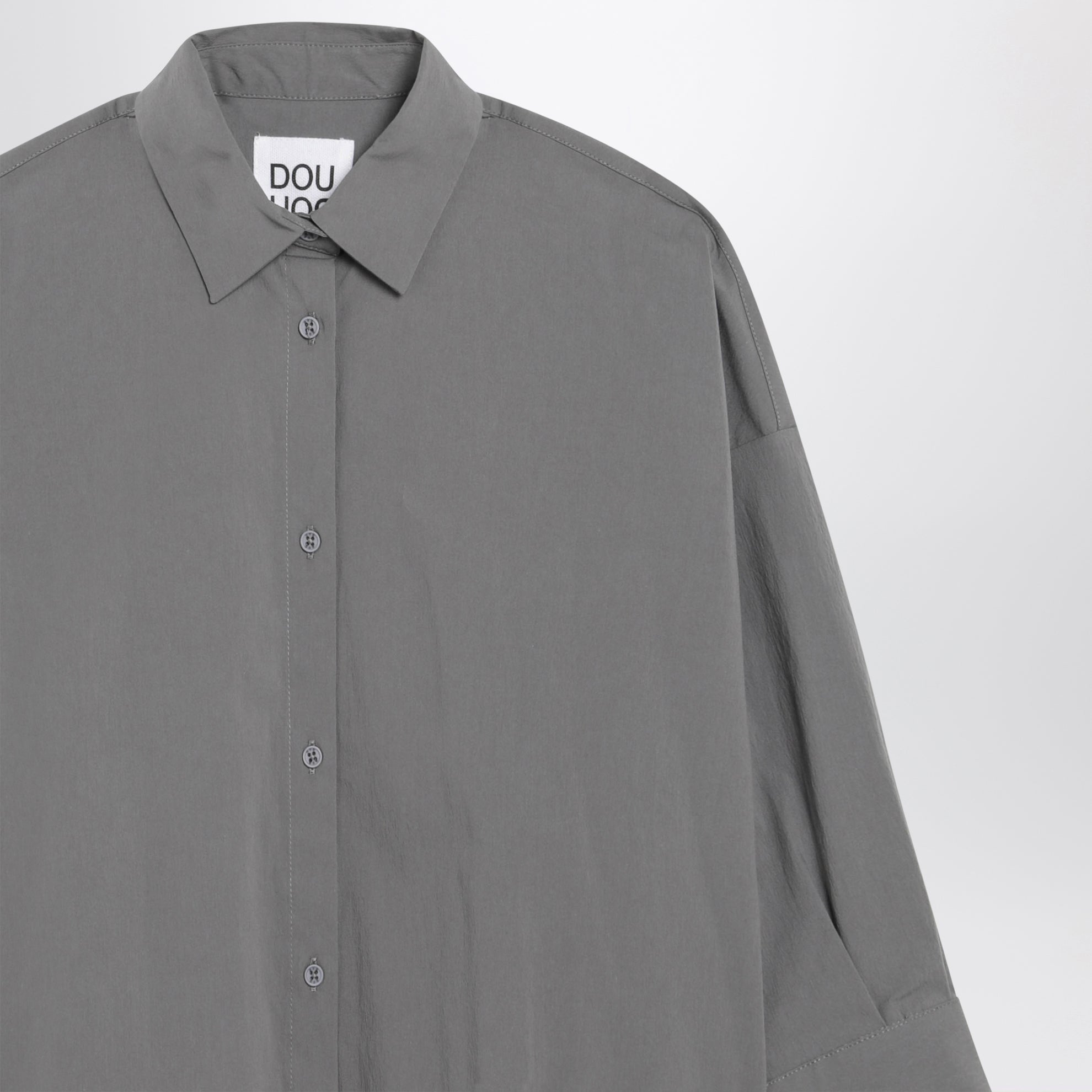 Grey cotton-blend shirt
