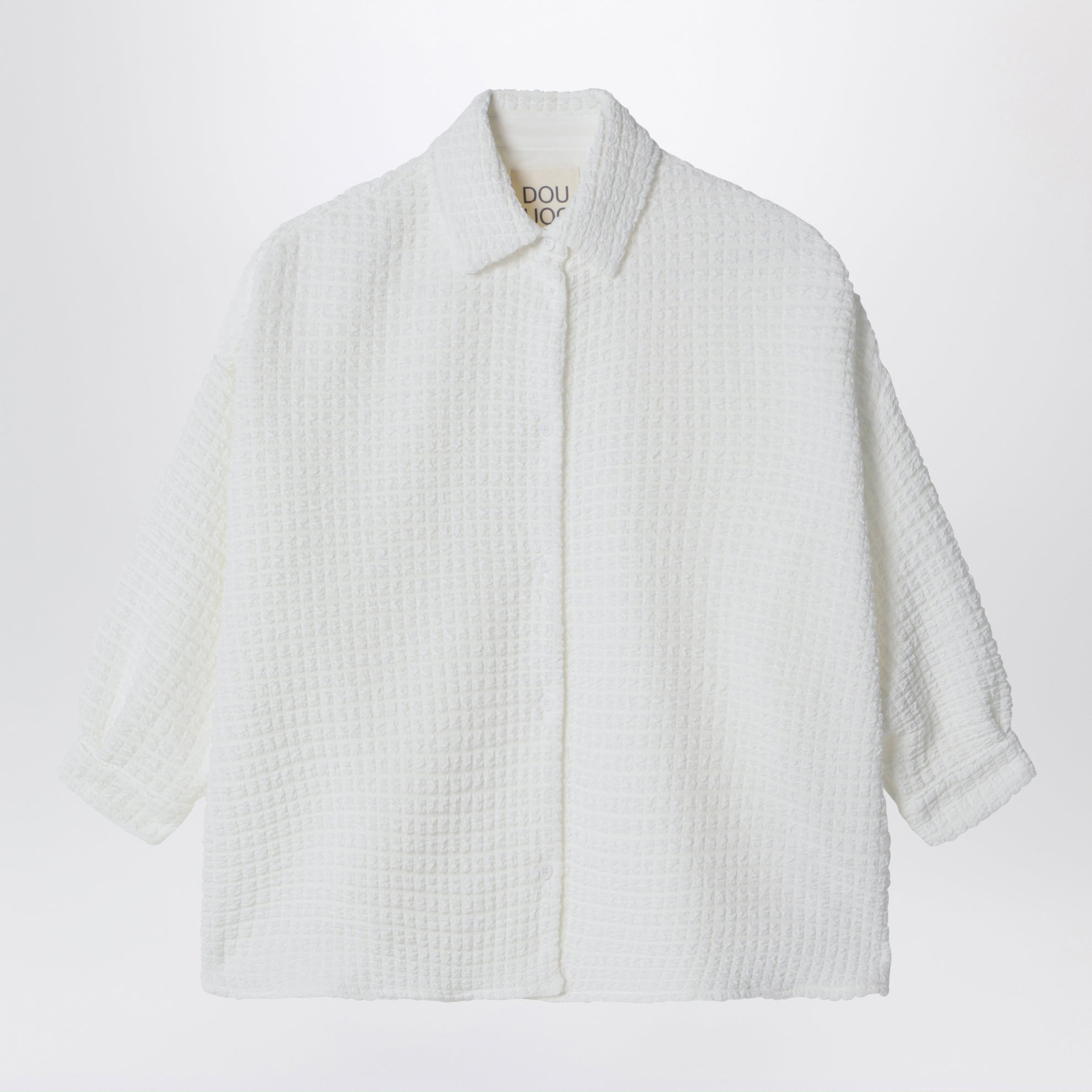Camicia Aneto bianca in tessuto goffrato