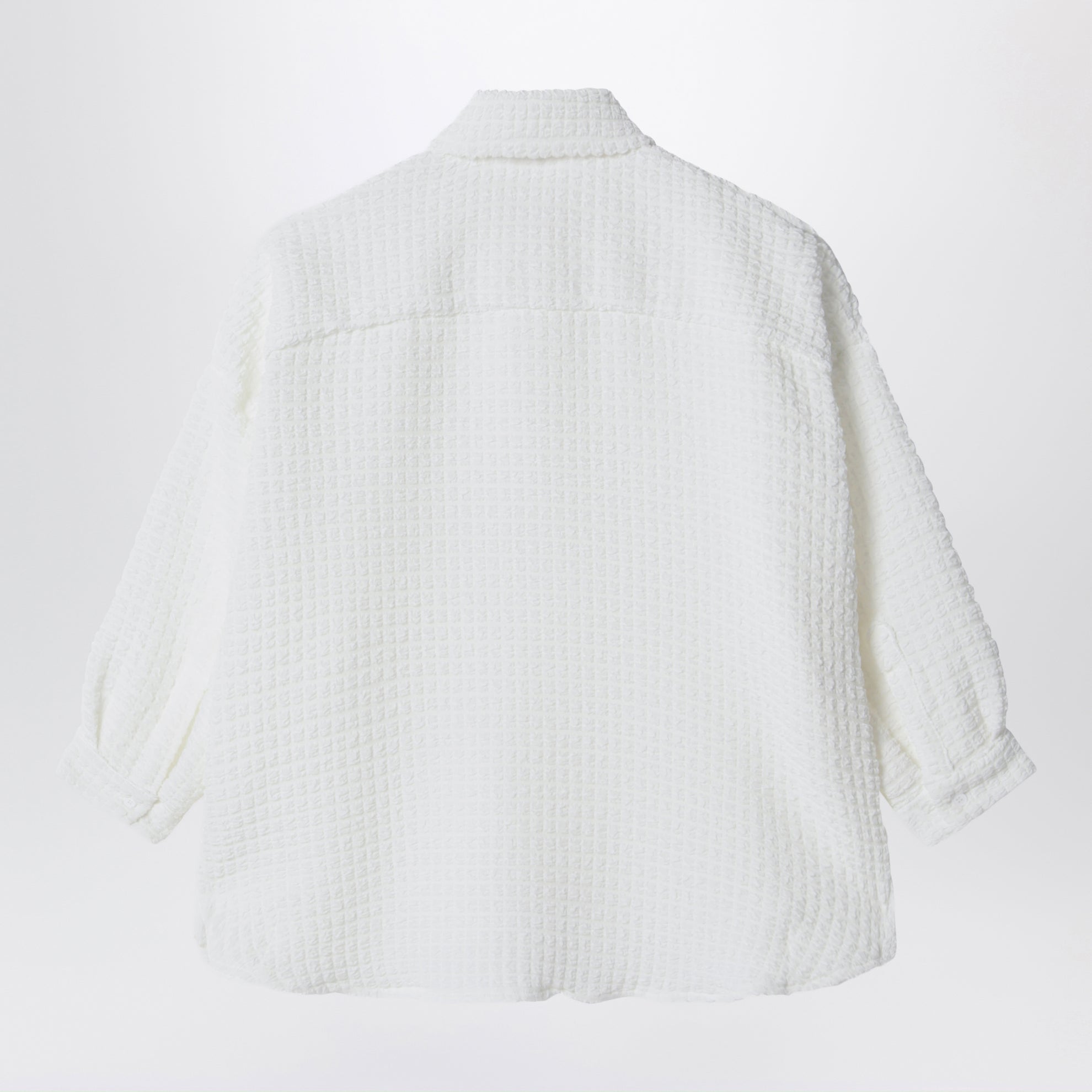 Camicia Aneto bianca in tessuto goffrato