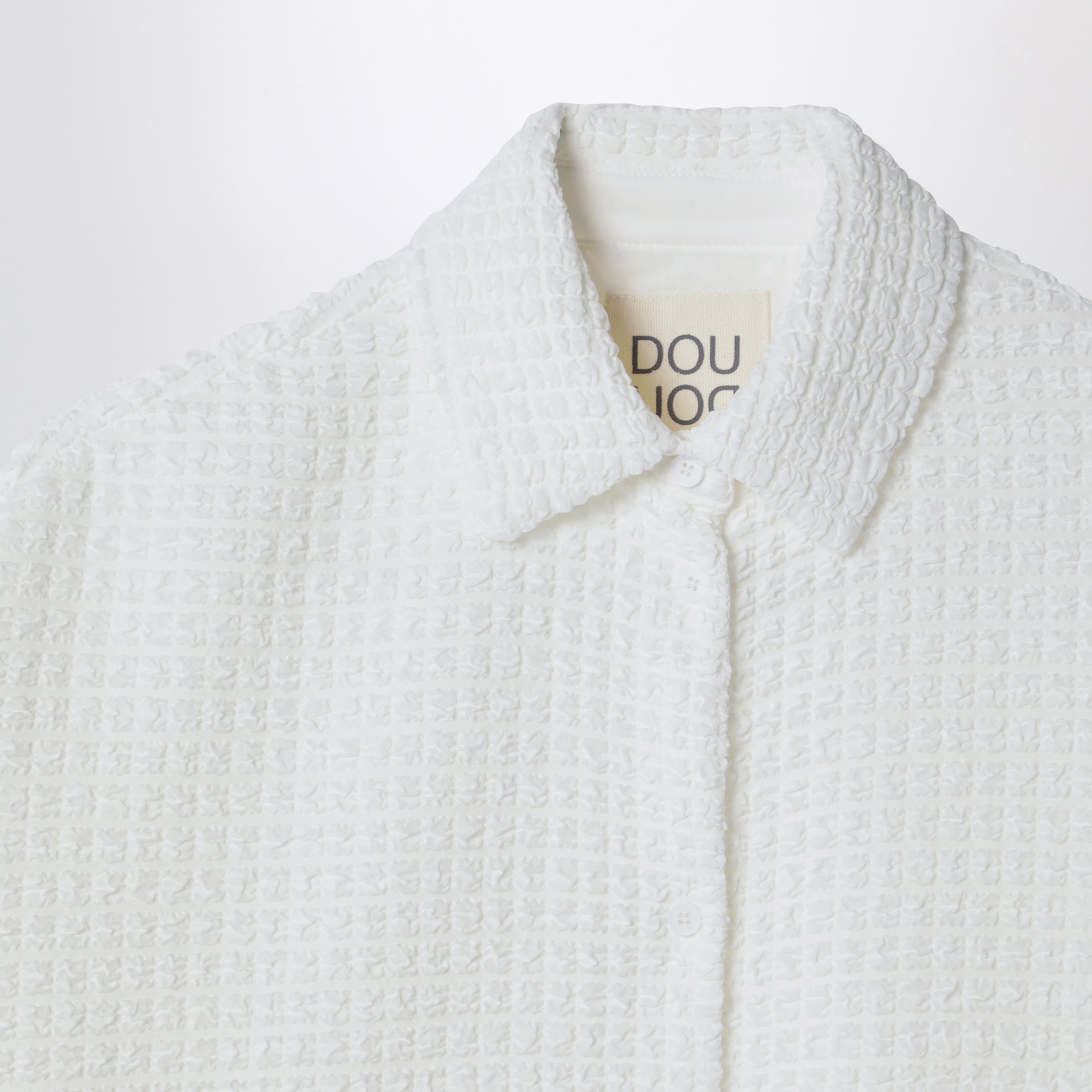 Camicia Aneto bianca in tessuto goffrato