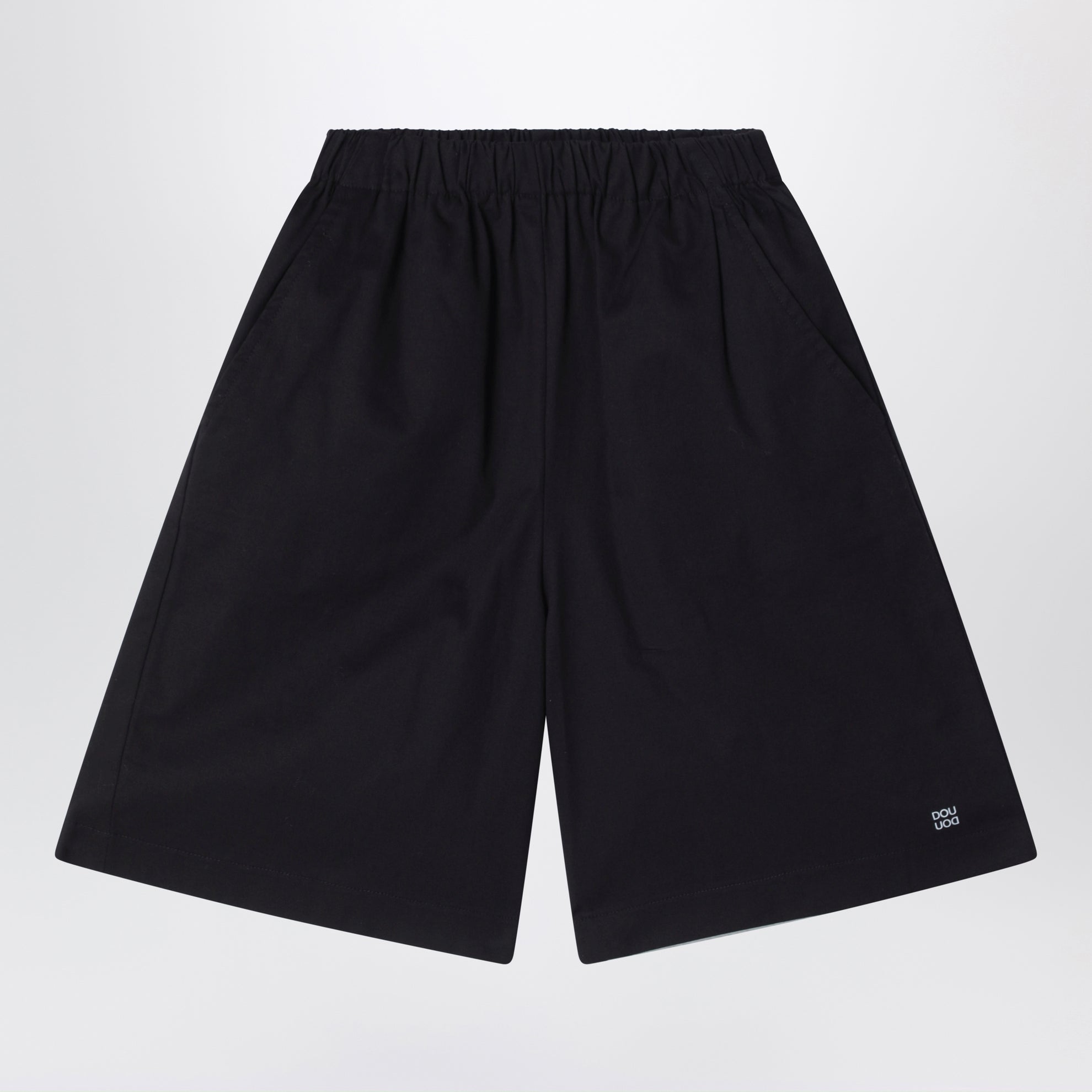 Primula black bermuda shorts in cotton poplin