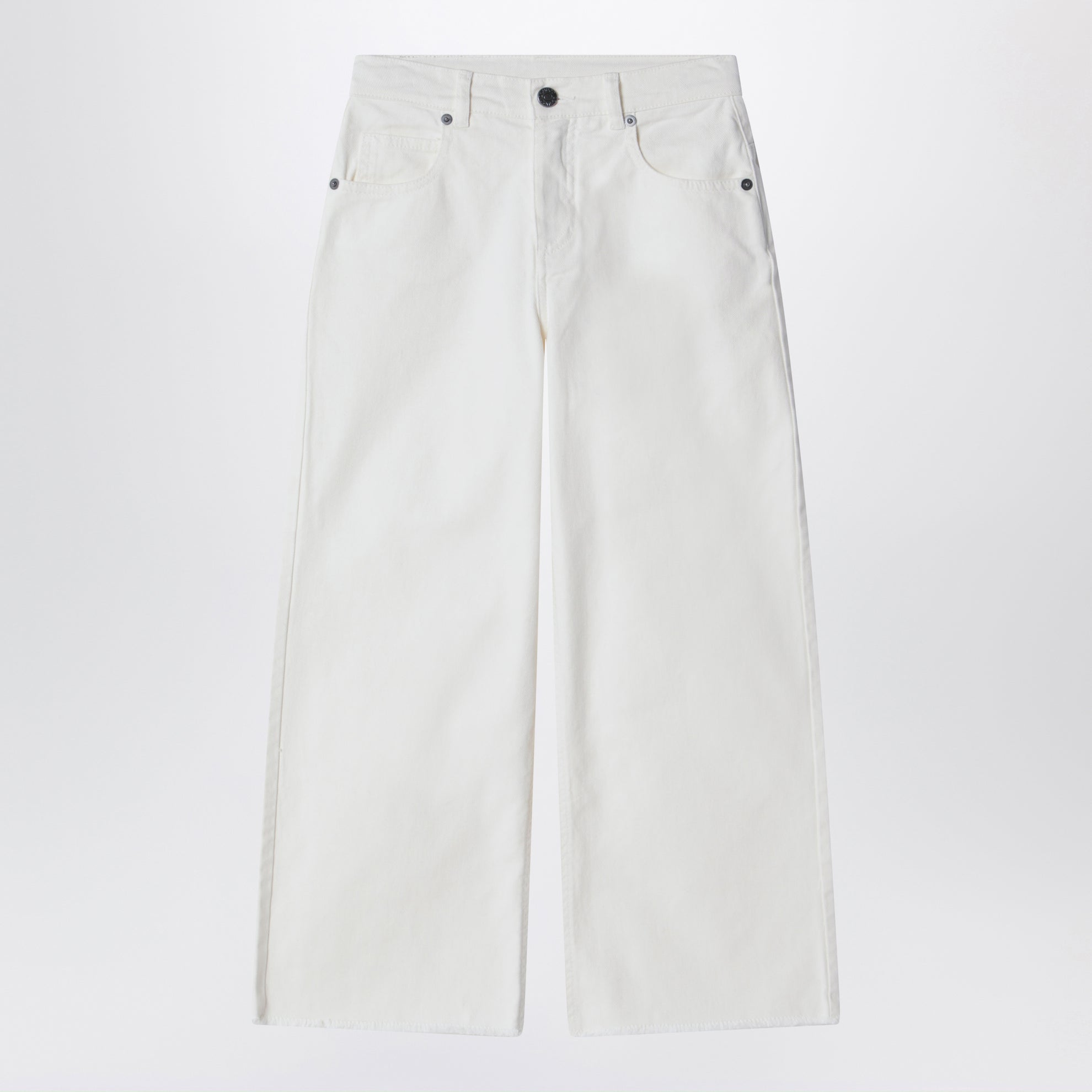 Ivory white denim trousers