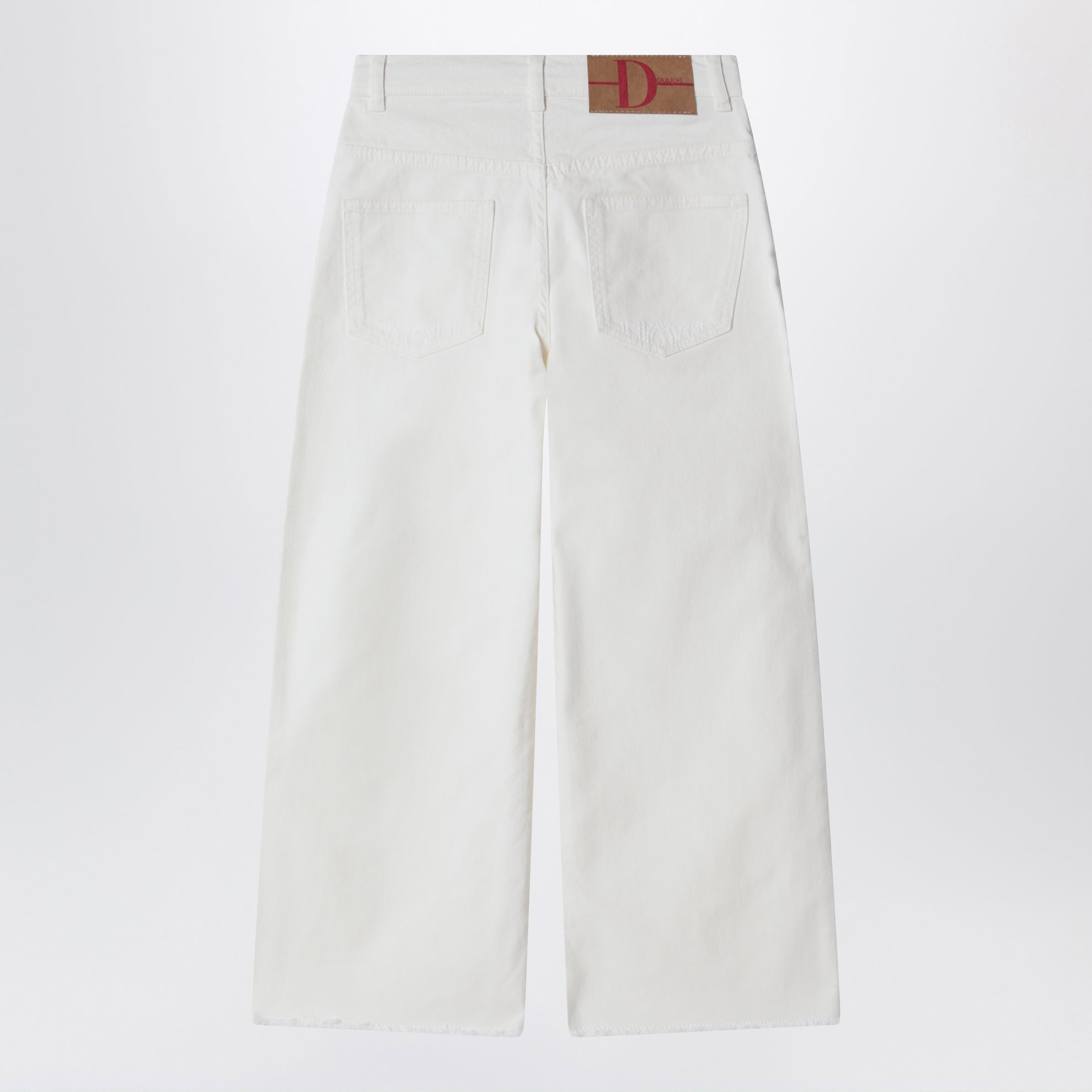 Ivory white denim trousers
