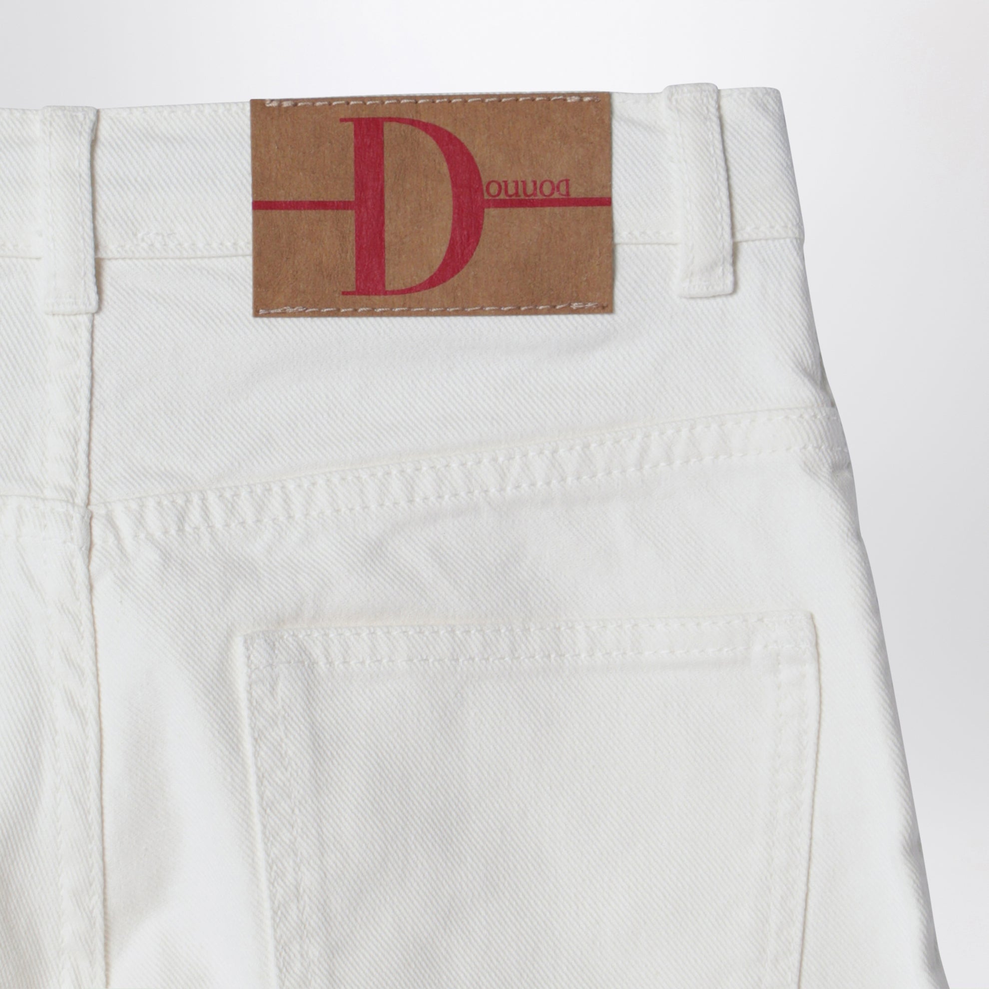 Ivory white denim trousers