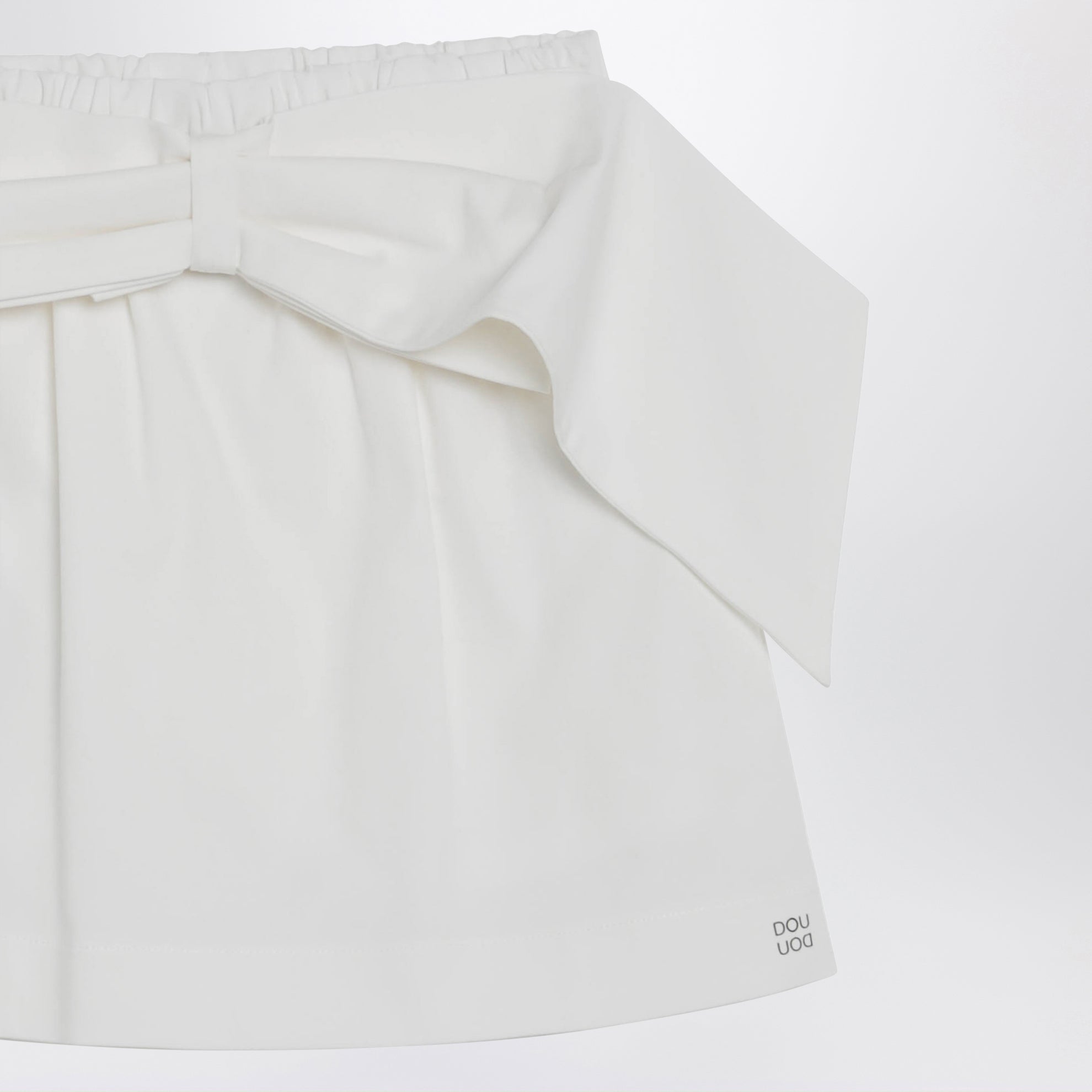 Ivory cotton mini skirt