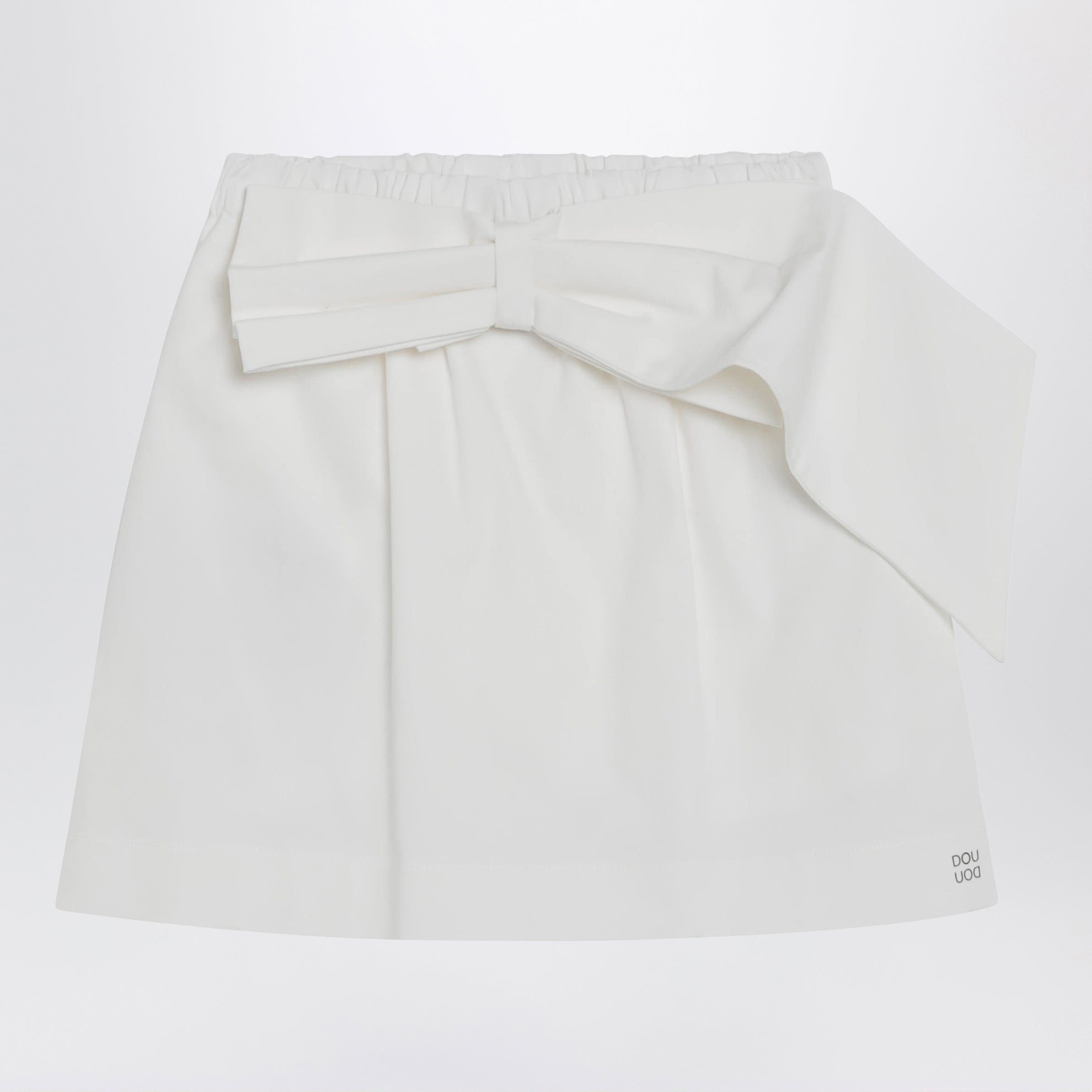 Ivory cotton mini skirt