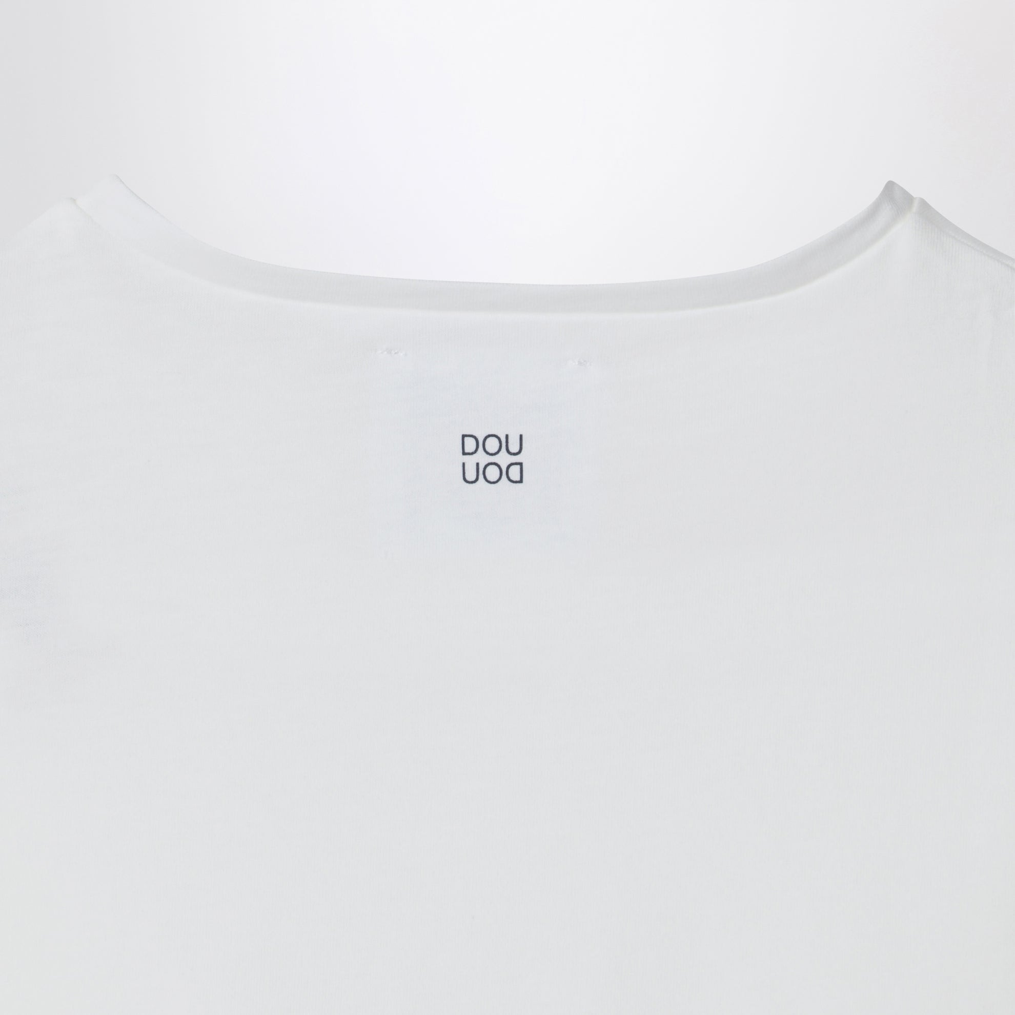 T-shirt cropped ivoire avec détail nœud