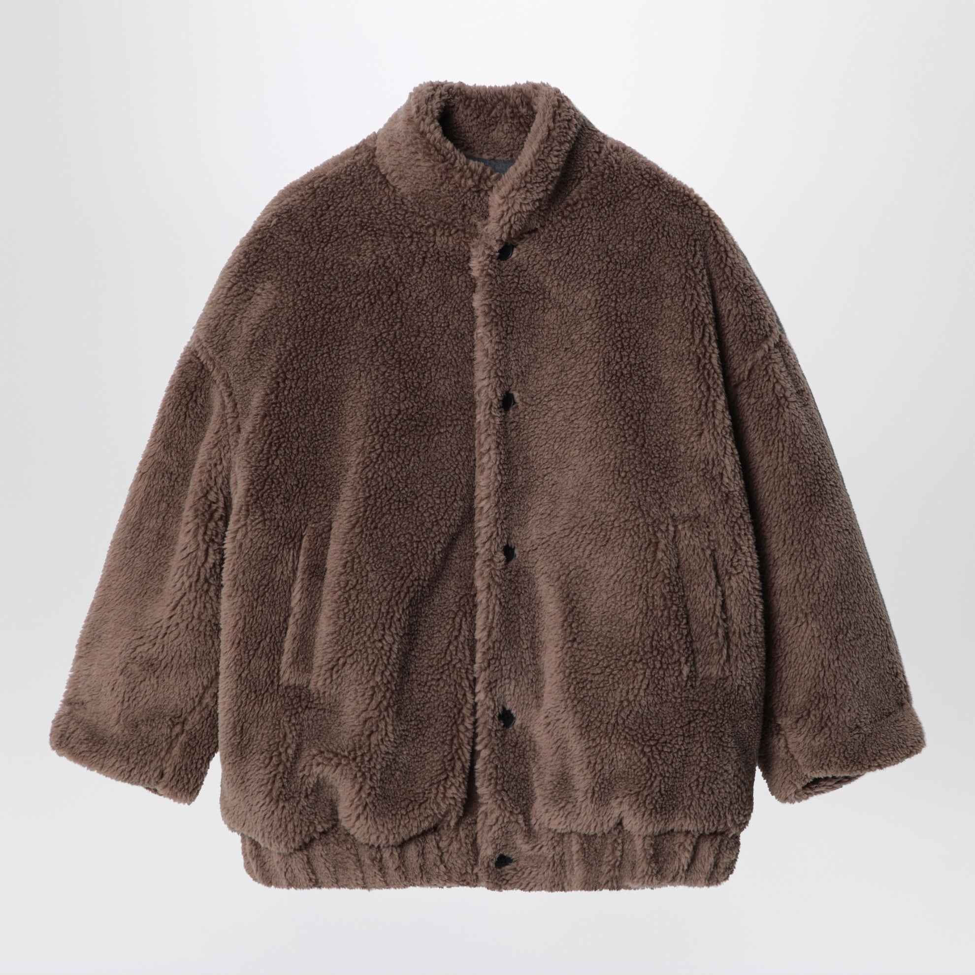 Brown teddy-effect jacket