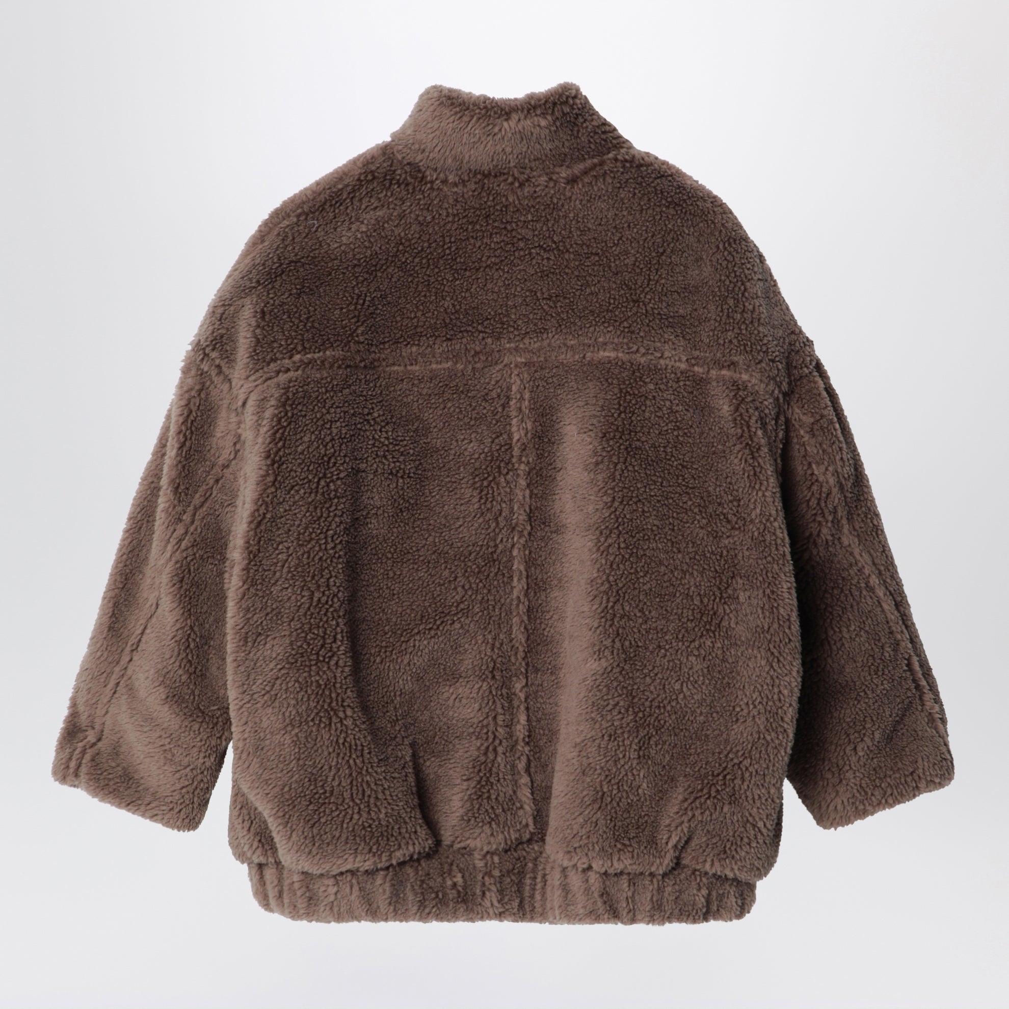 Brown teddy-effect jacket