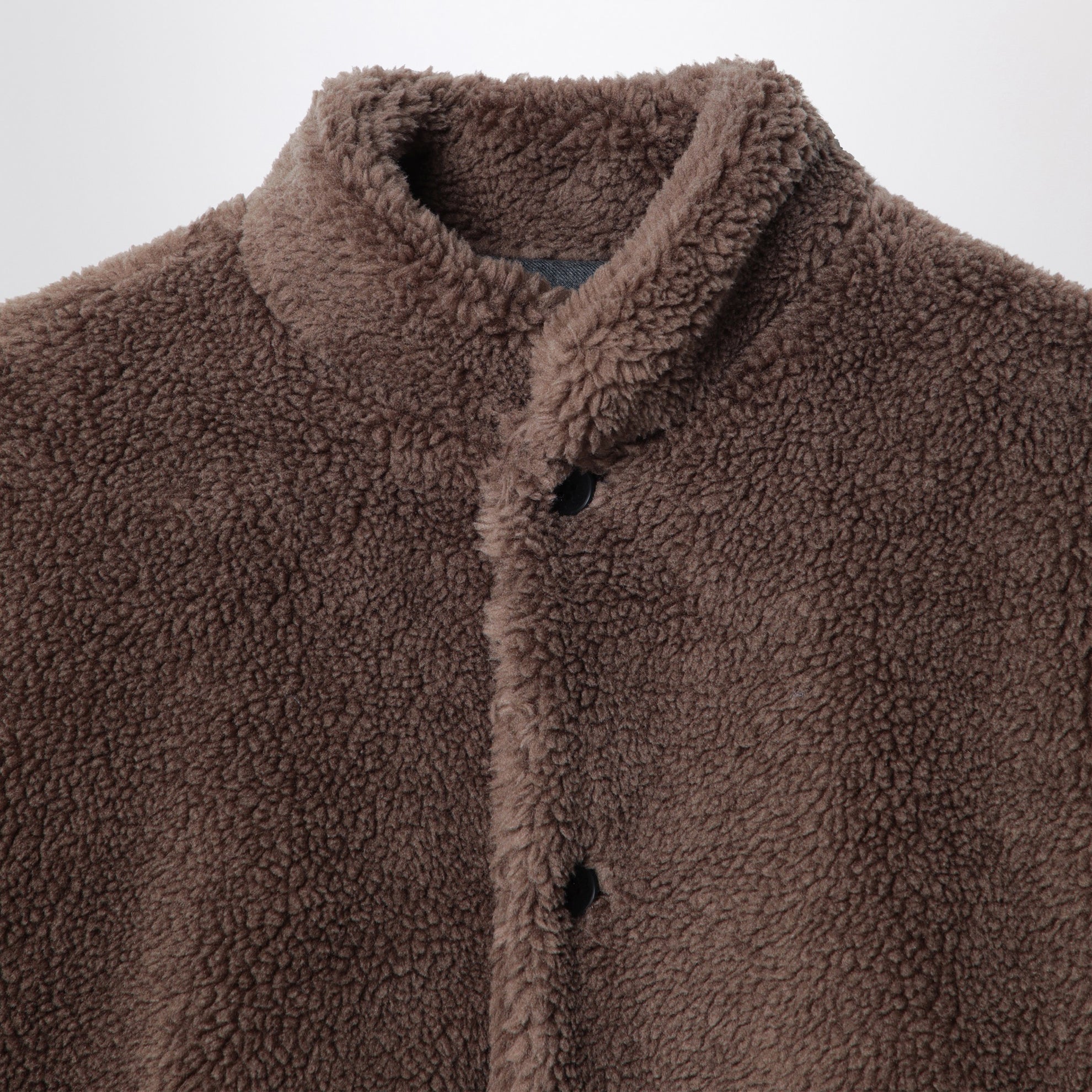 Brown teddy-effect jacket