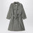 Double-breasted wool-blend trench coat with check pattern