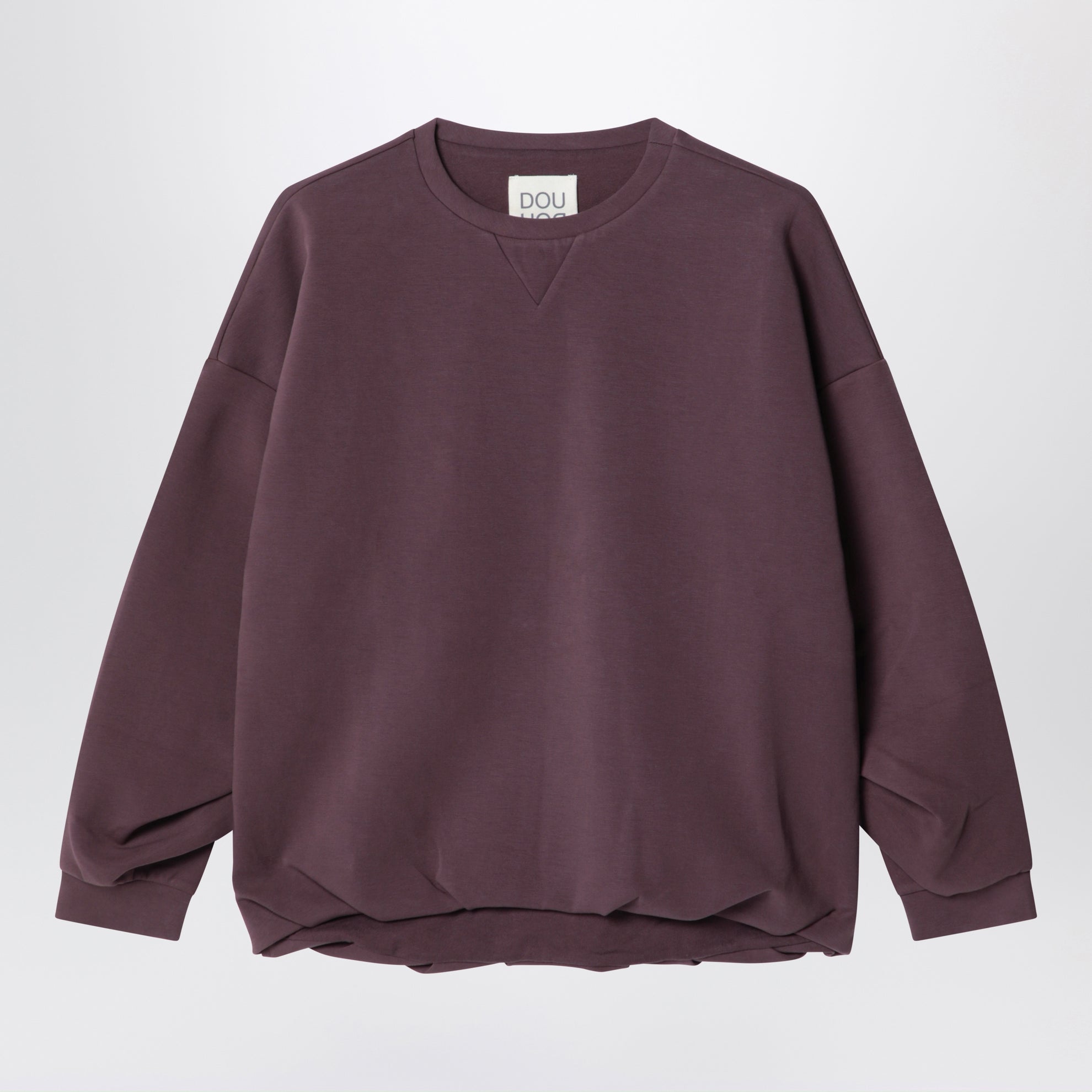 Felpa color prugna in cotone