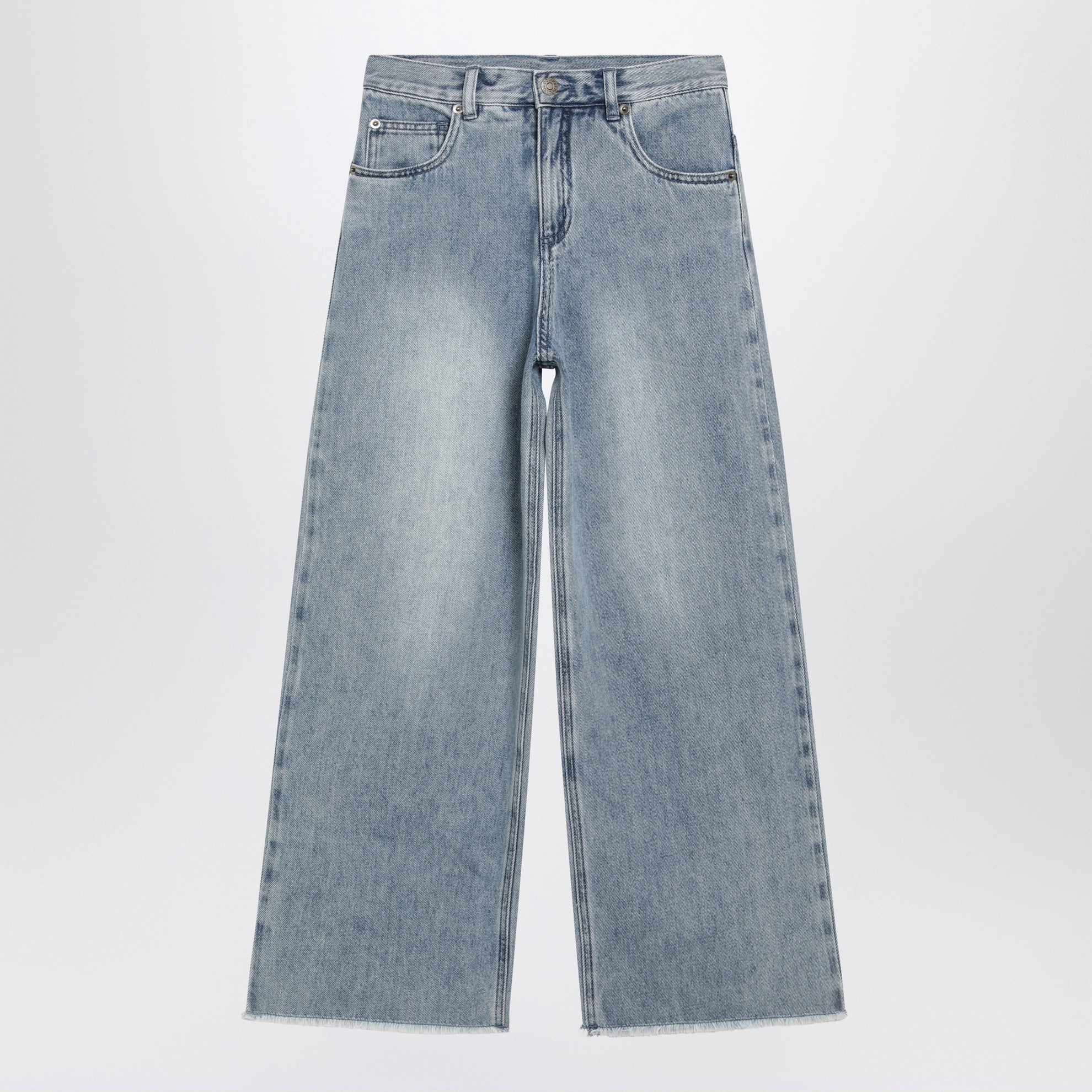 Jean large bleu délavé