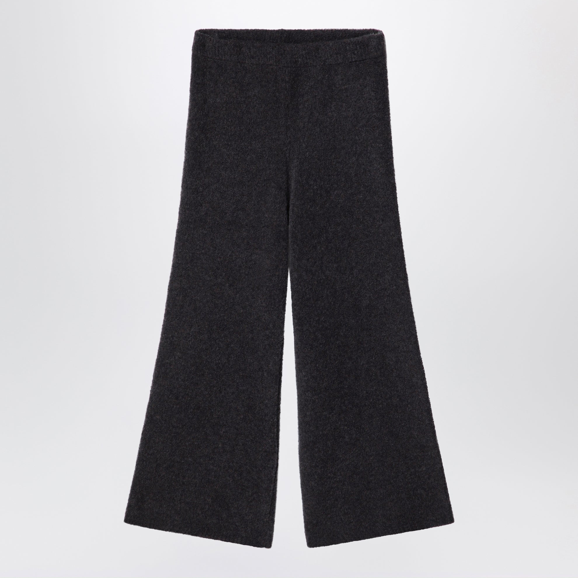 Pantaloni in maglia bouclé marrone ebano