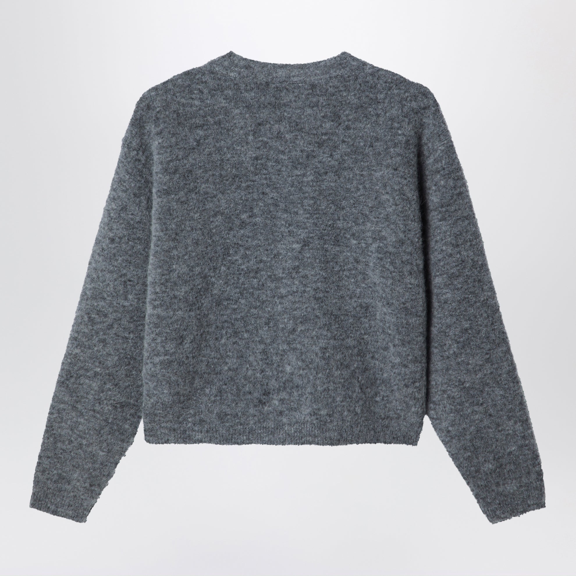 Grey mélange alpaca-blend cardigan