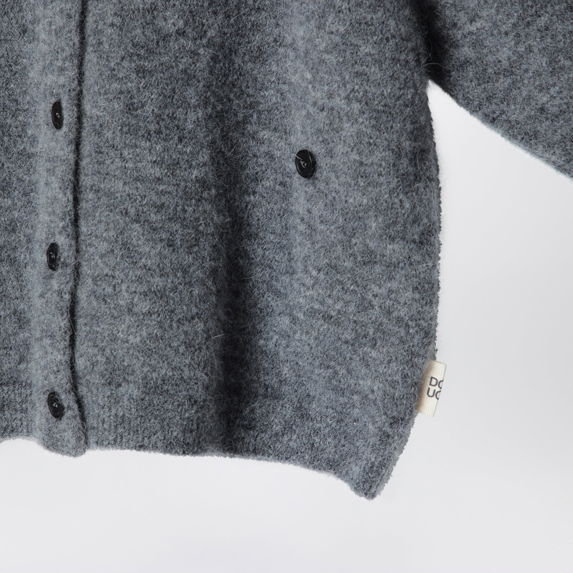 Grey mélange alpaca-blend cardigan