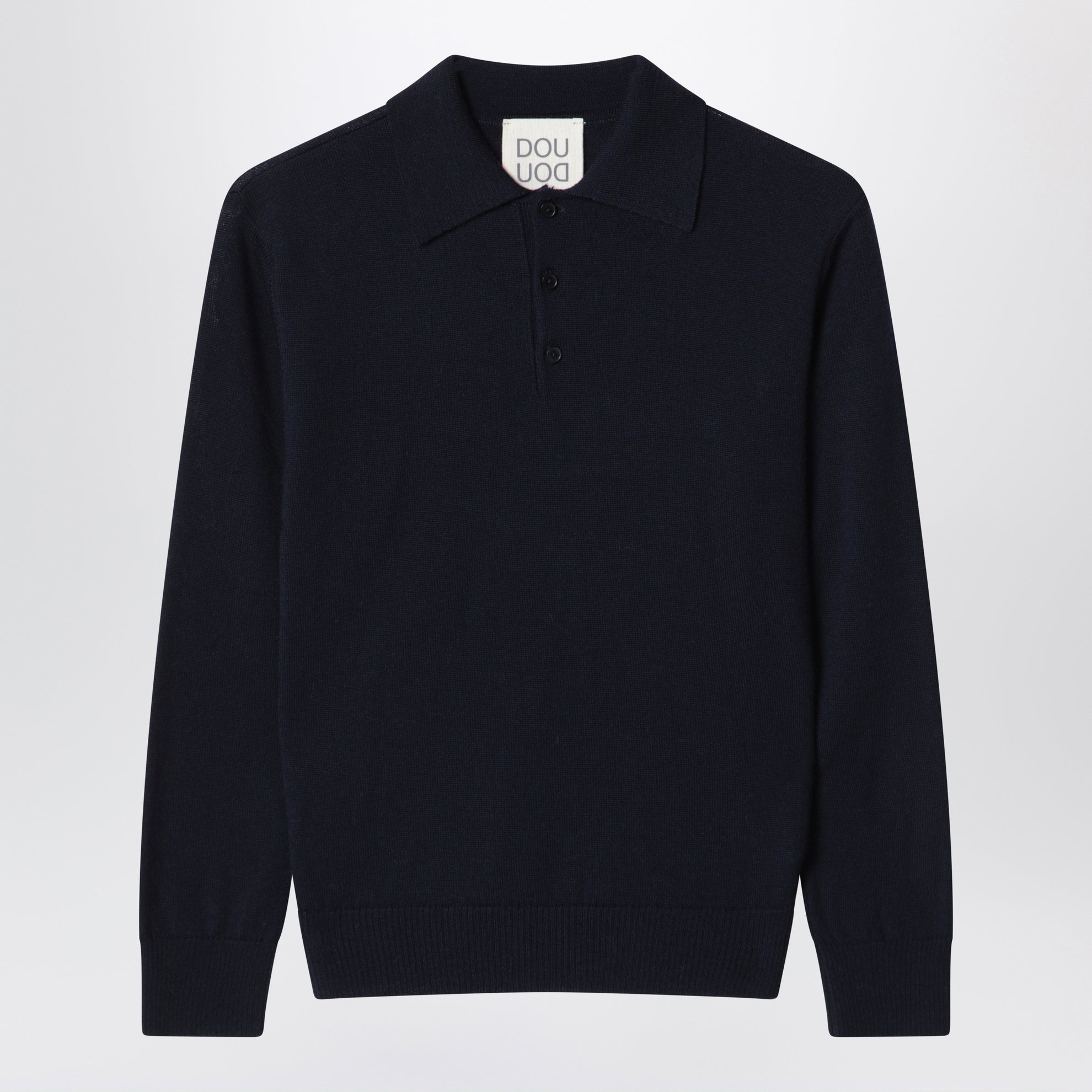 Polo blu in lana