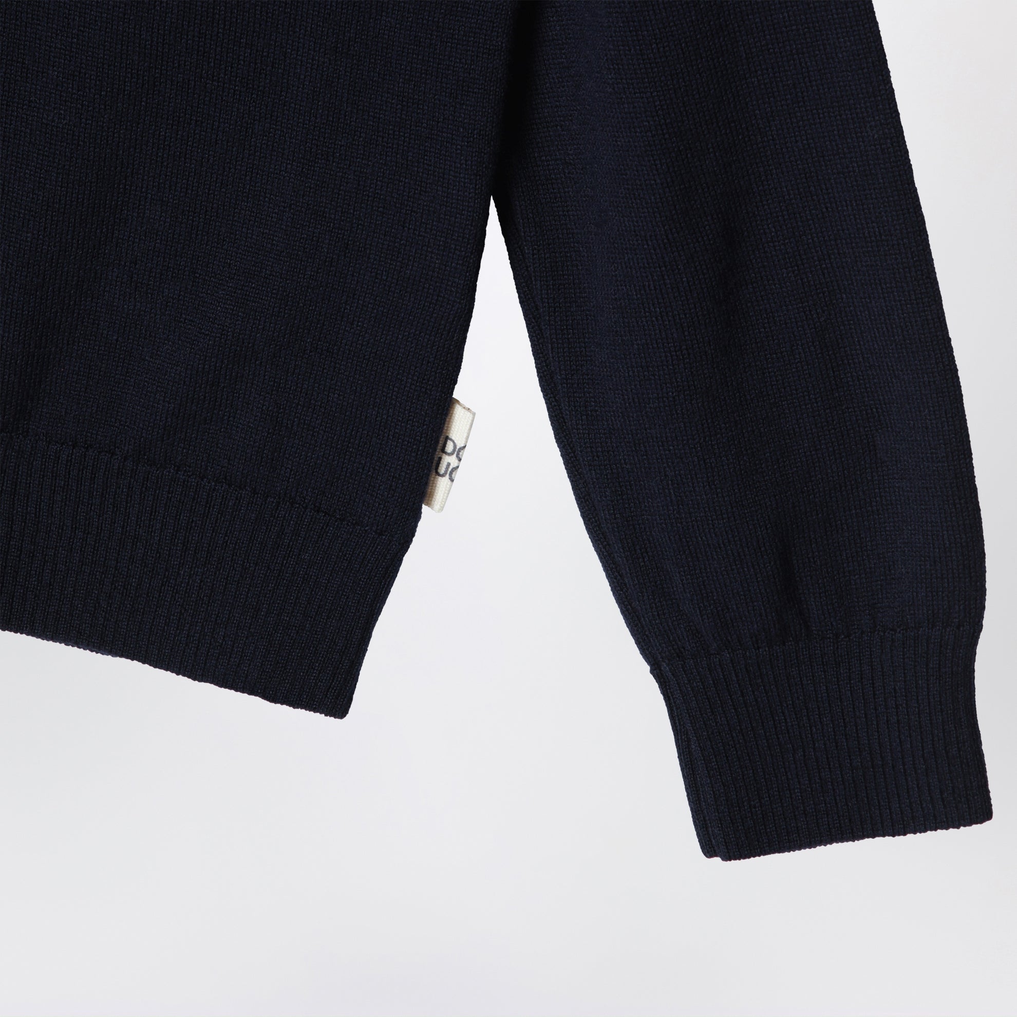 Polo blu in lana