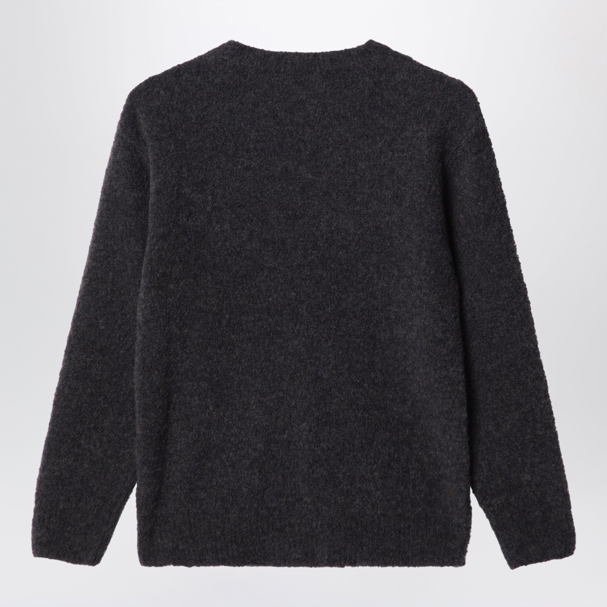 Bouclé-Strickpullover in Ebenholzbraun