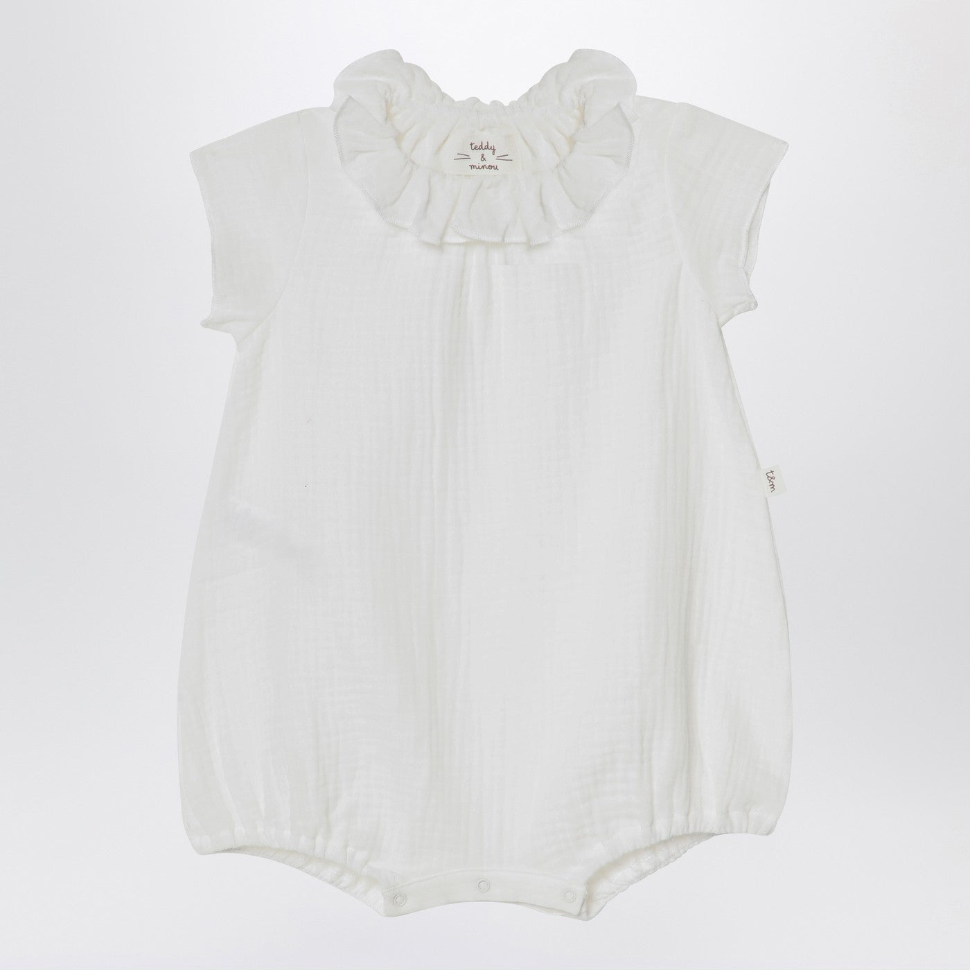 Barboteuse blanche en coton