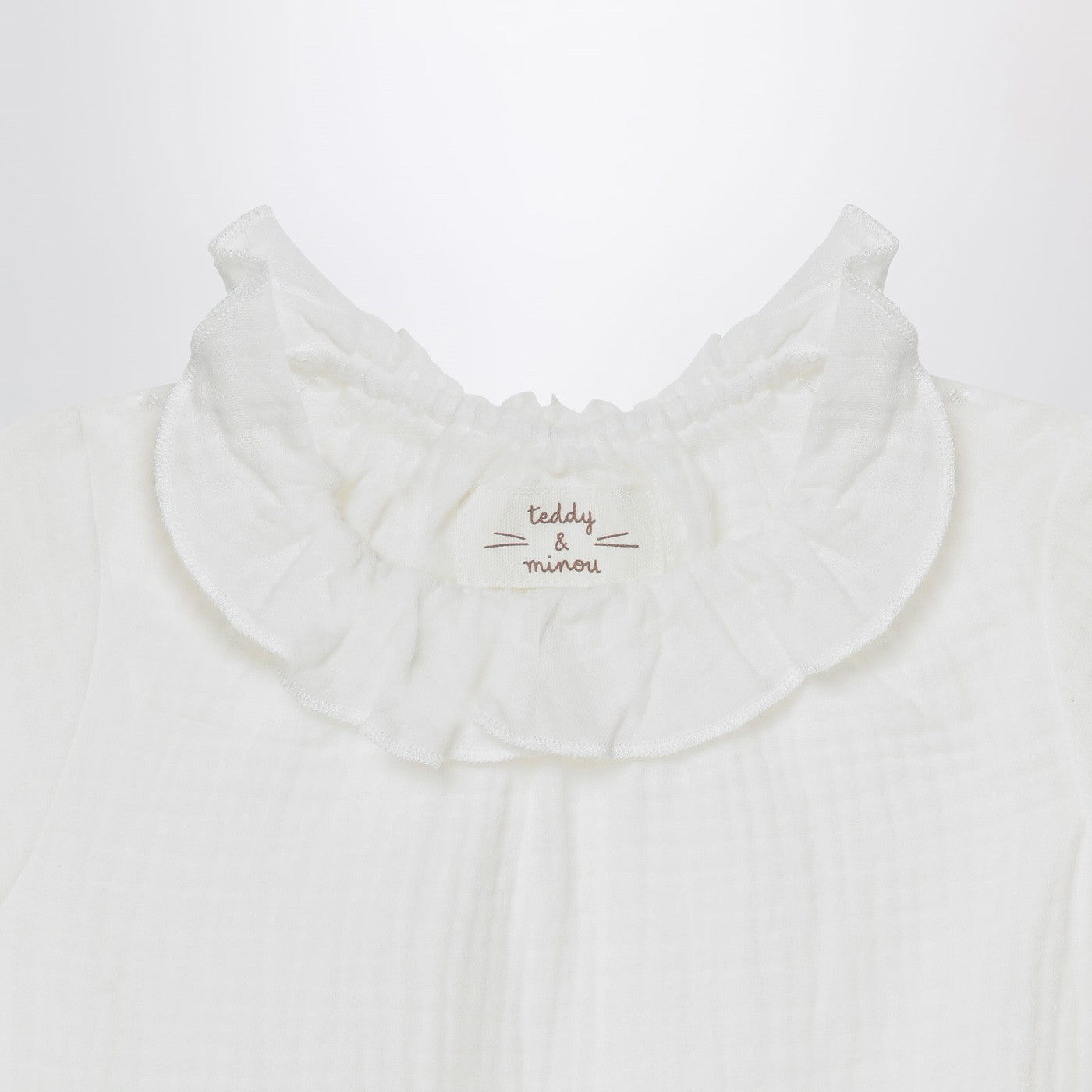 Barboteuse blanche en coton