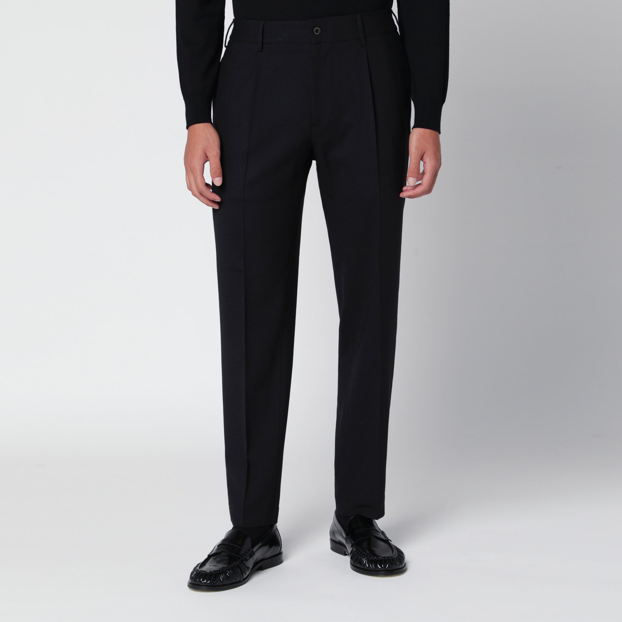 Schwarze Hose aus Wollmischung