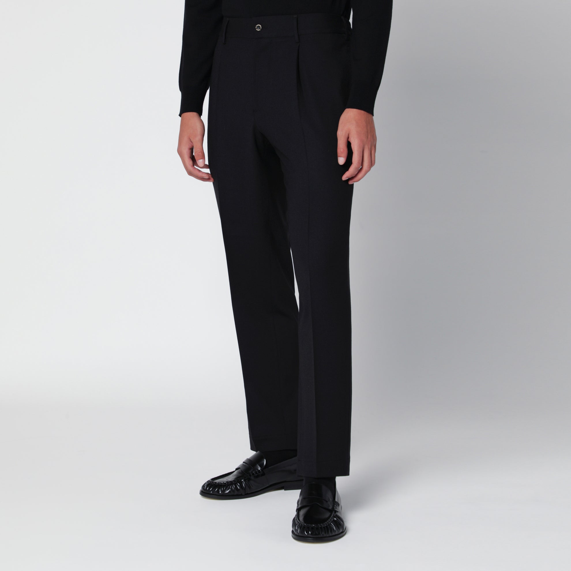 Schwarze Hose aus Wollmischung