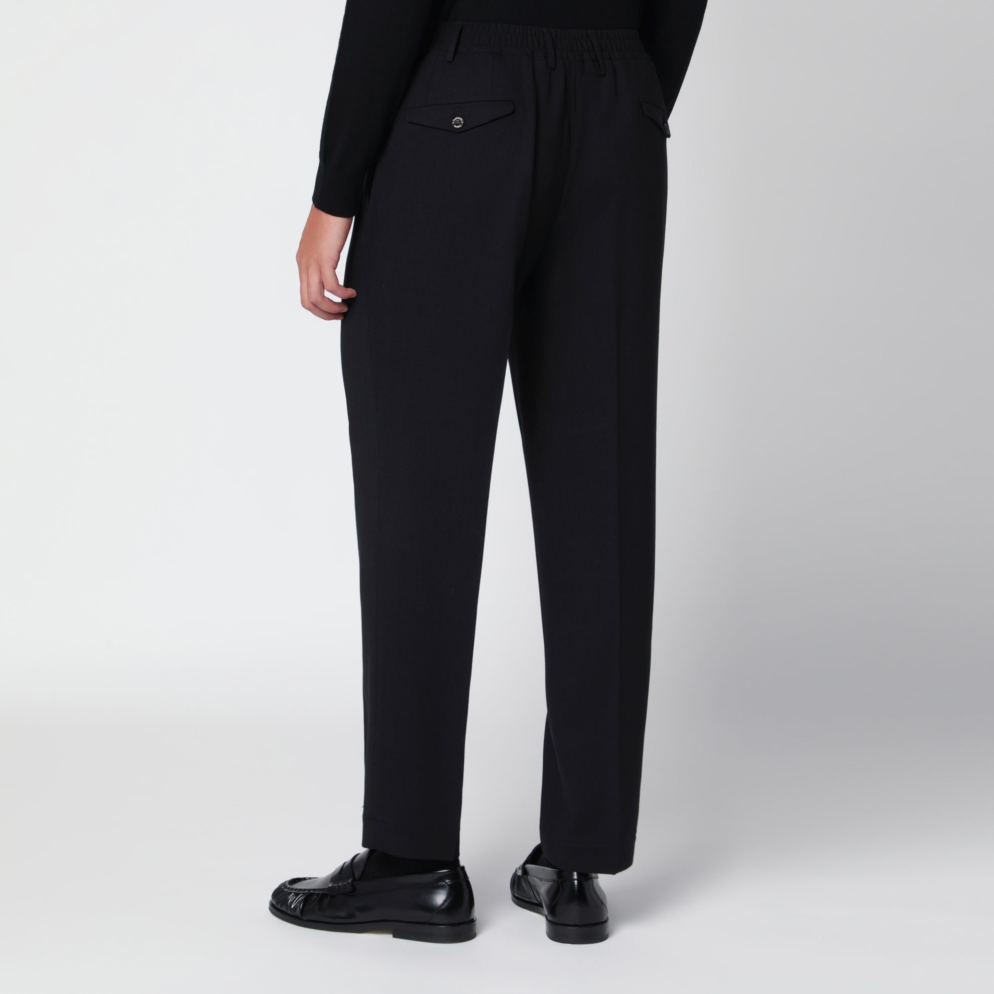 Schwarze Hose aus Wollmischung