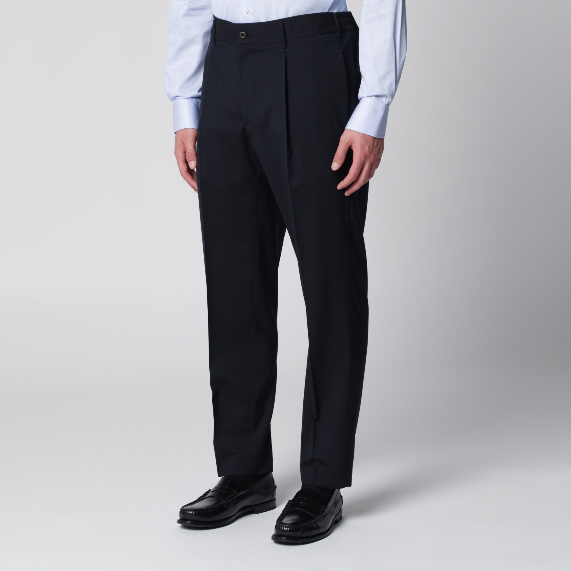 Blue trousers in wool blend