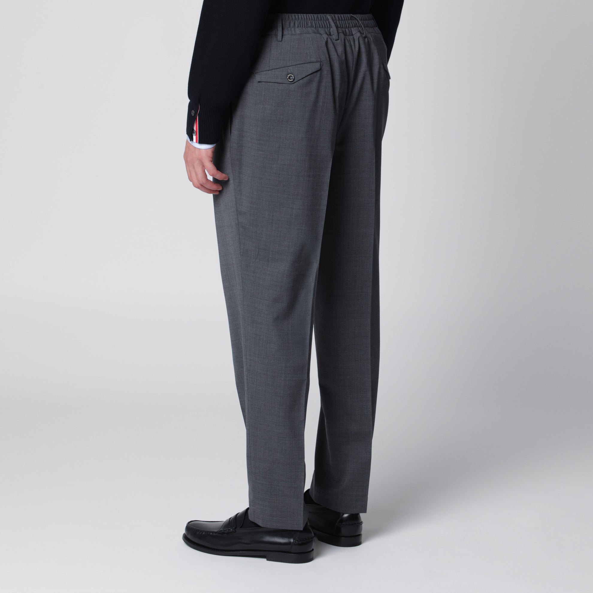 Dark grey trousers in wool blend