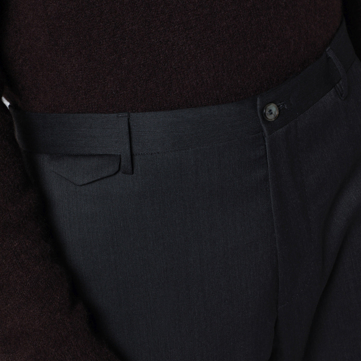 Pantalon sartorial gris en mélange de laine