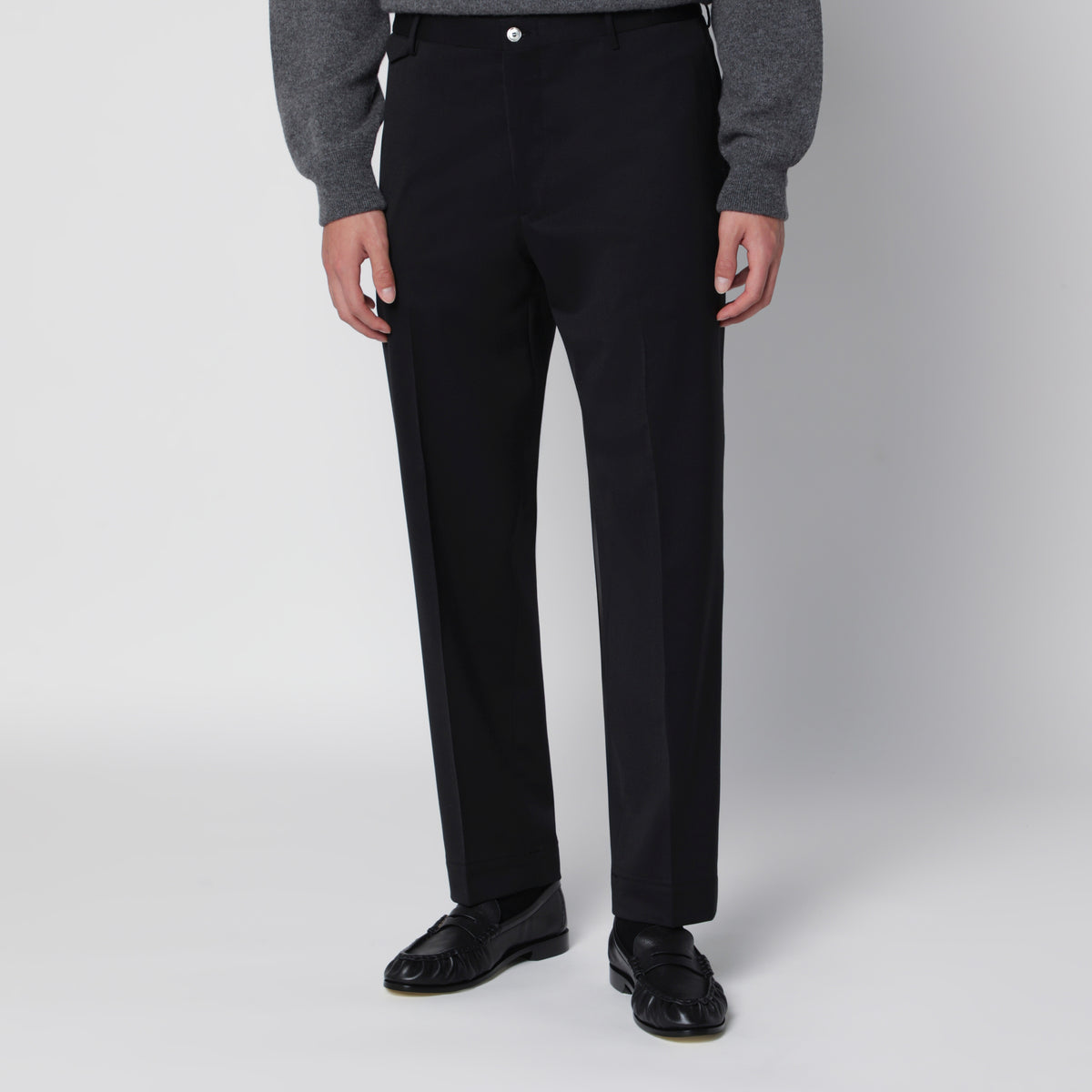 Schwarze sartoriale Hose aus Wollmischung