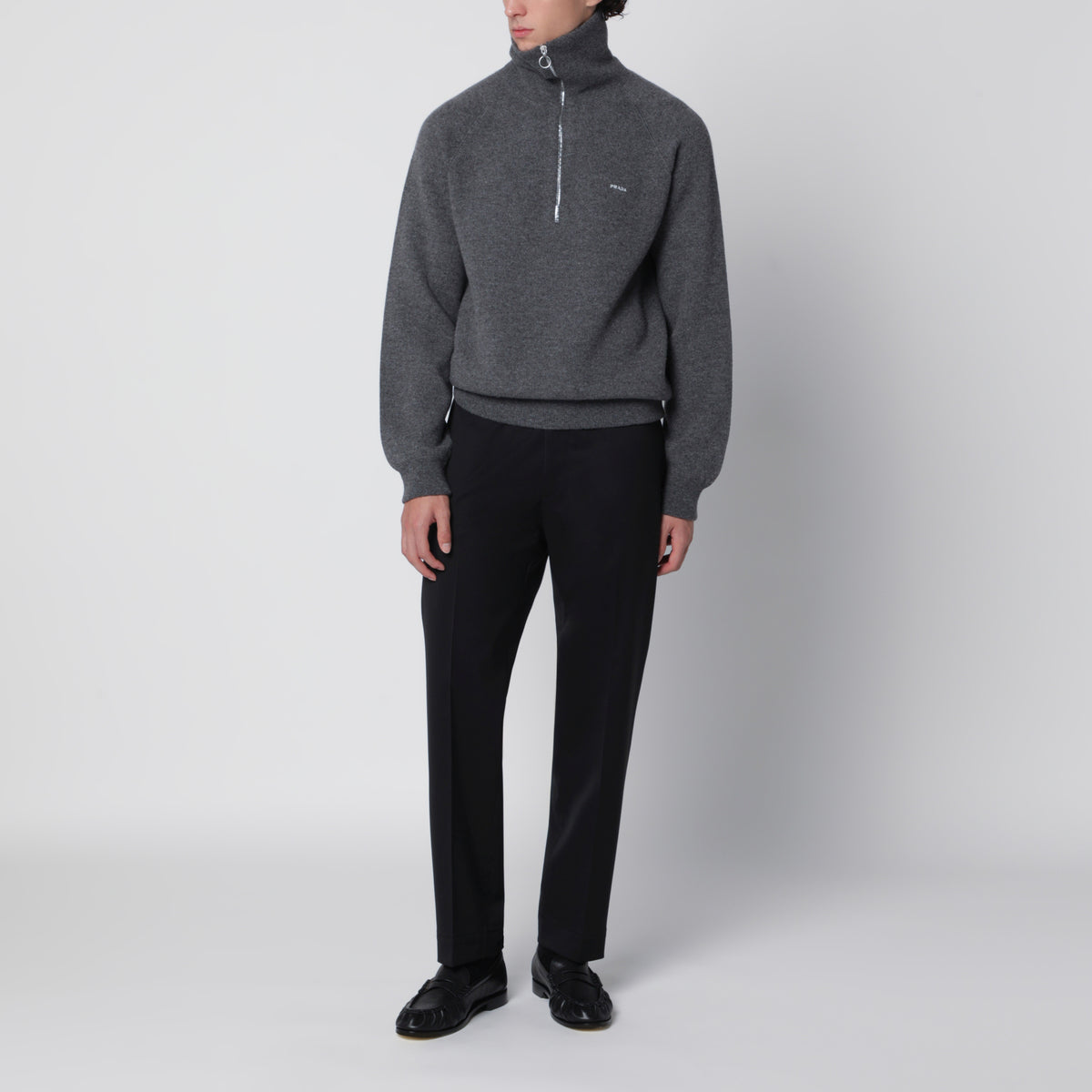 Schwarze sartoriale Hose aus Wollmischung
