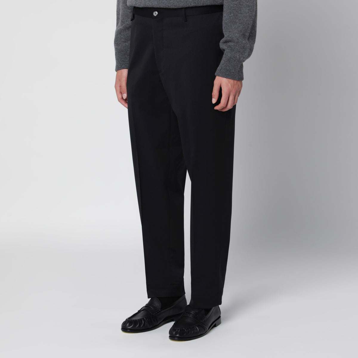 Schwarze sartoriale Hose aus Wollmischung