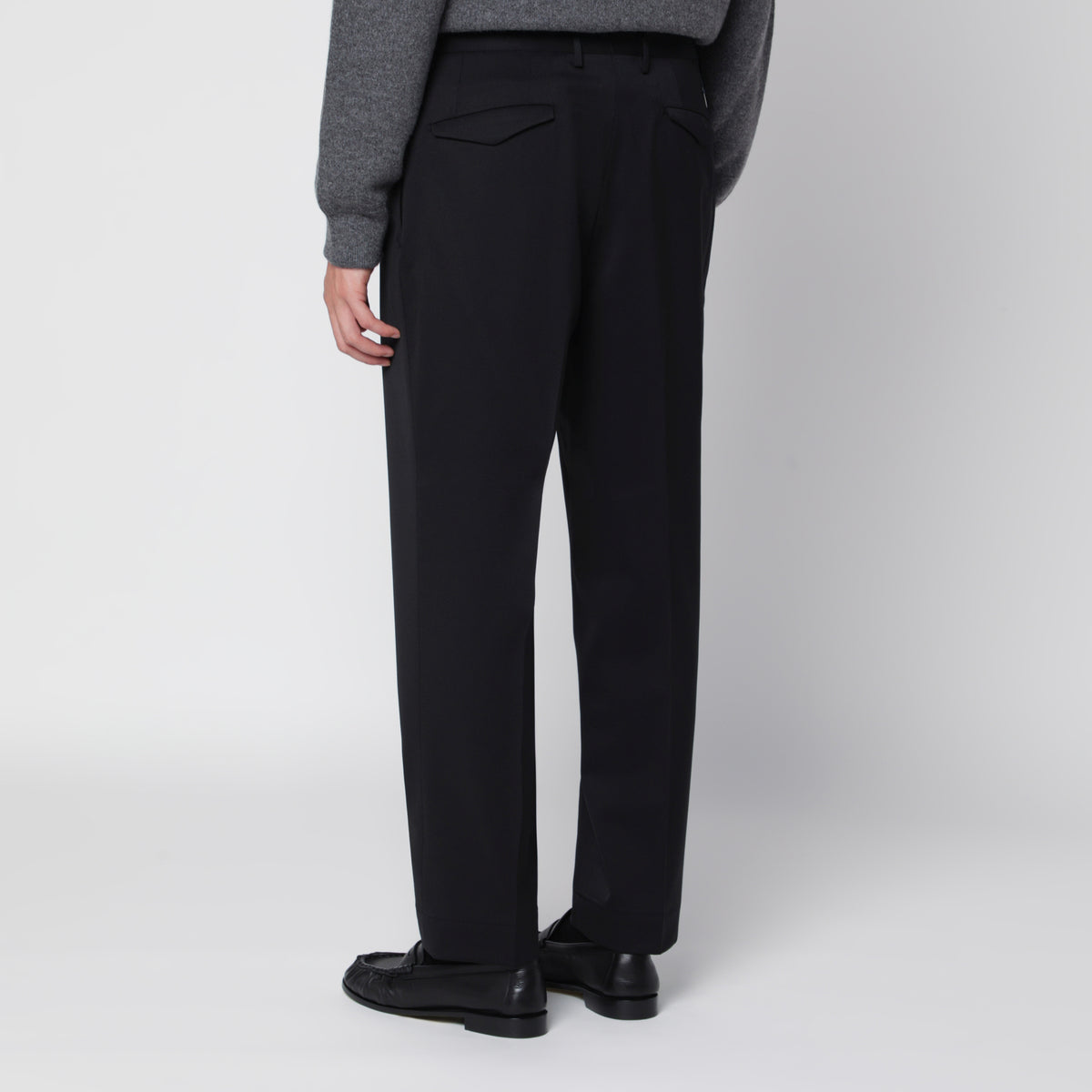 Schwarze sartoriale Hose aus Wollmischung