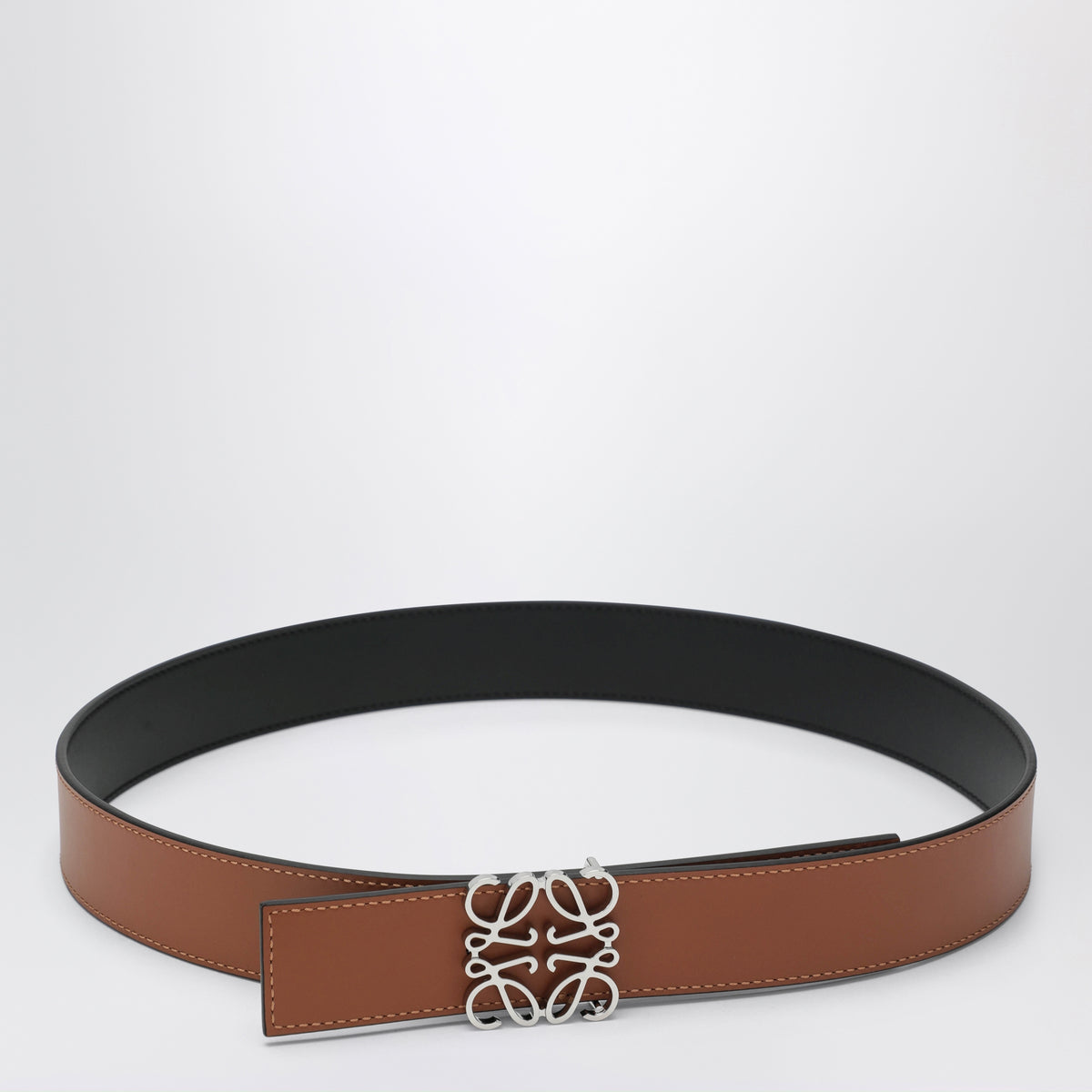 Reversible Anagram belt in brown/black