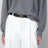 Reversible Anagram belt in smooth calfskin tan/black