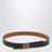 Reversible Anagram belt in smooth calfskin tan/black