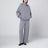 Grey wool-cotton blend trousers