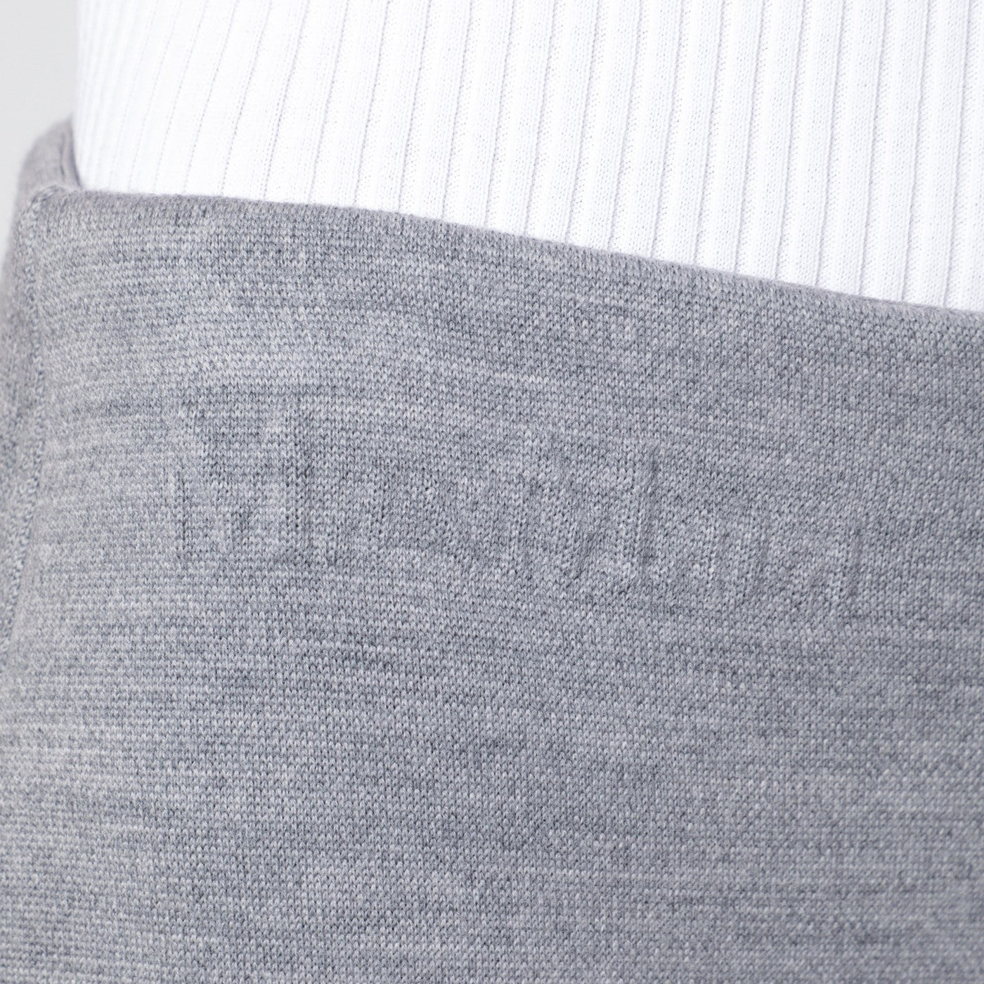 Pantalone grigio in misto lana e cotone