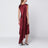 Raspberry cape detail dress